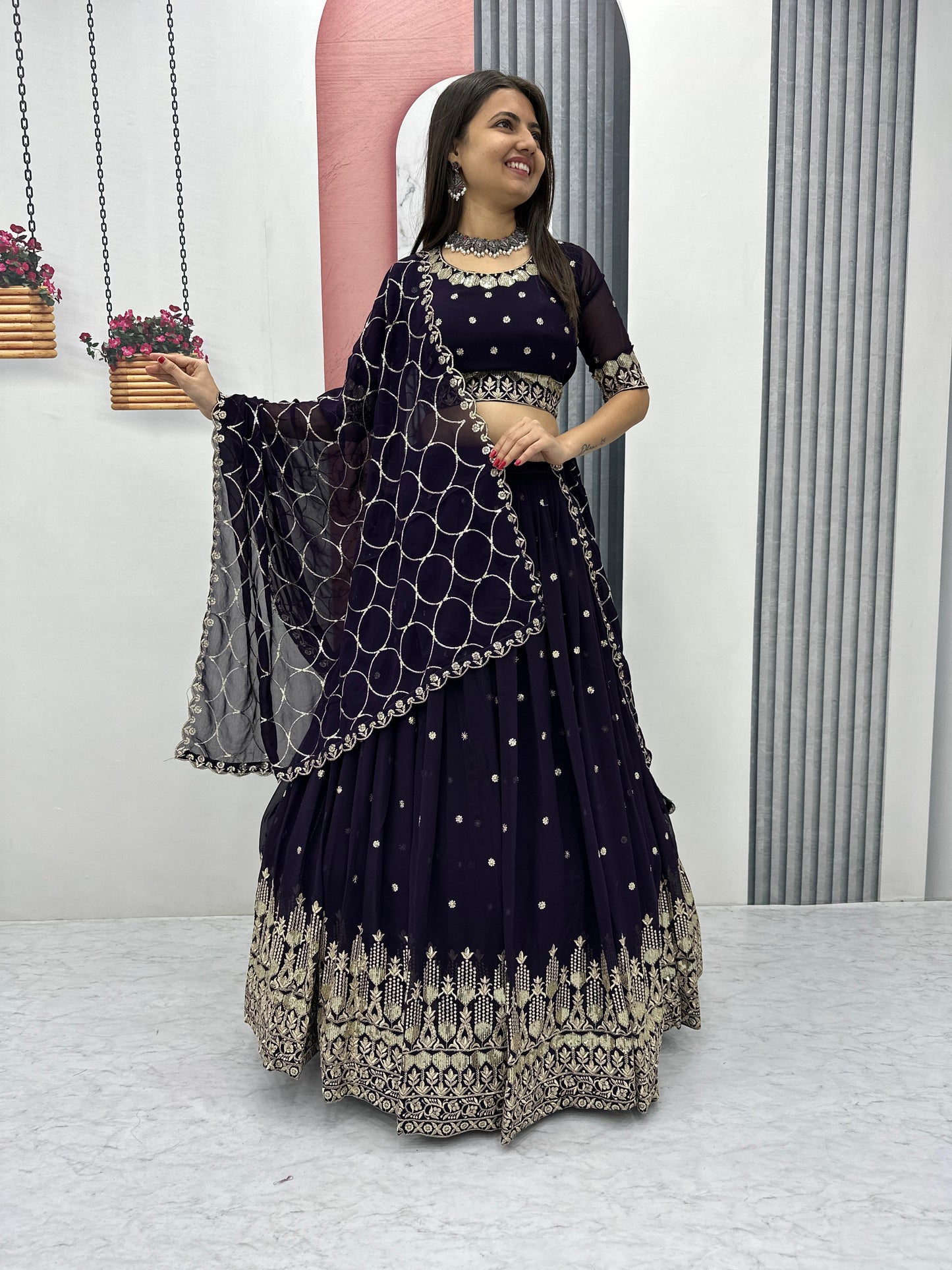 Lehenga Choli Readymade Stitched For Wedding Women Party Skirt Ready To Wear