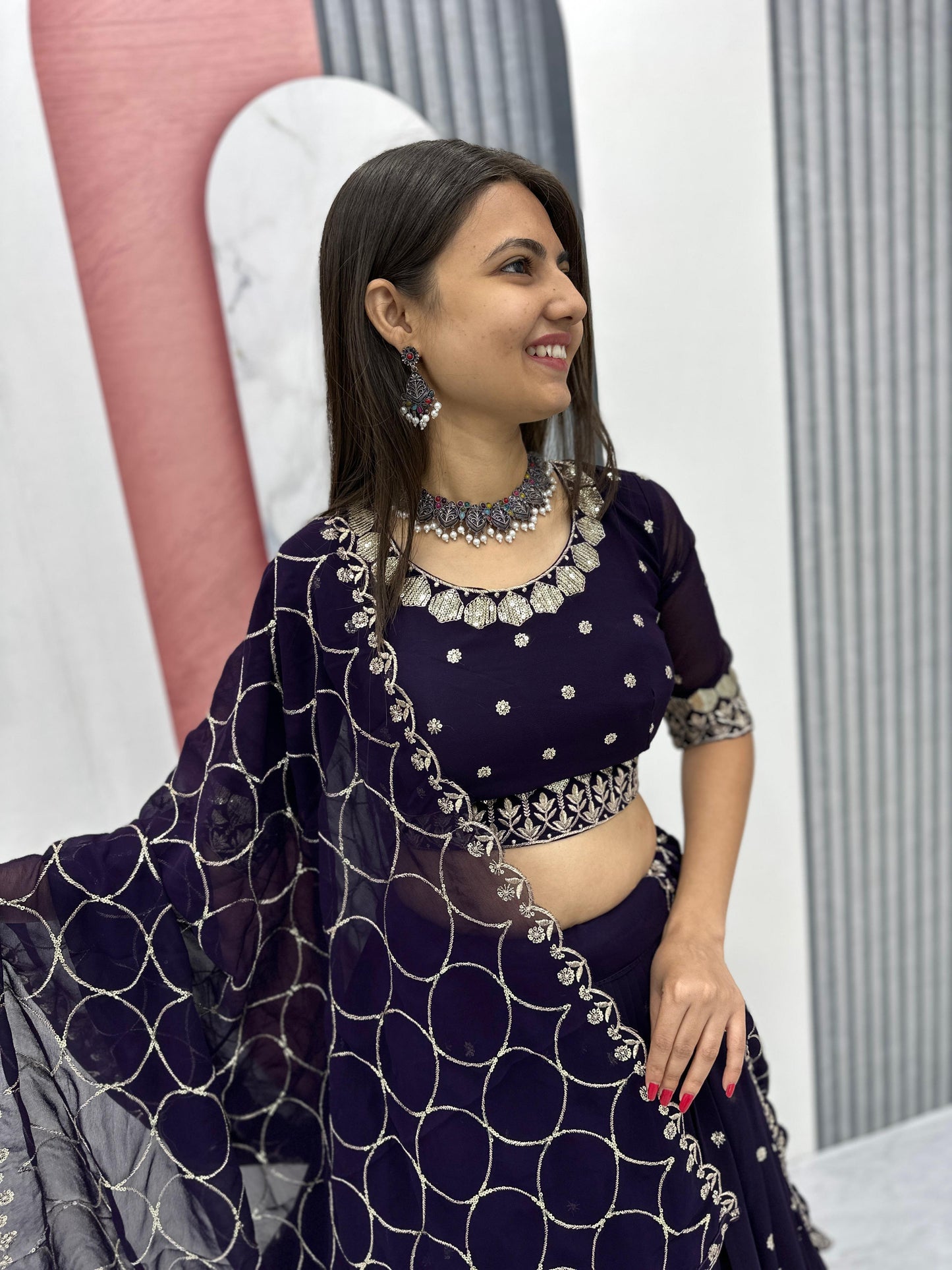 Lehenga Choli Readymade Stitched For Wedding Women Party Skirt Ready To Wear