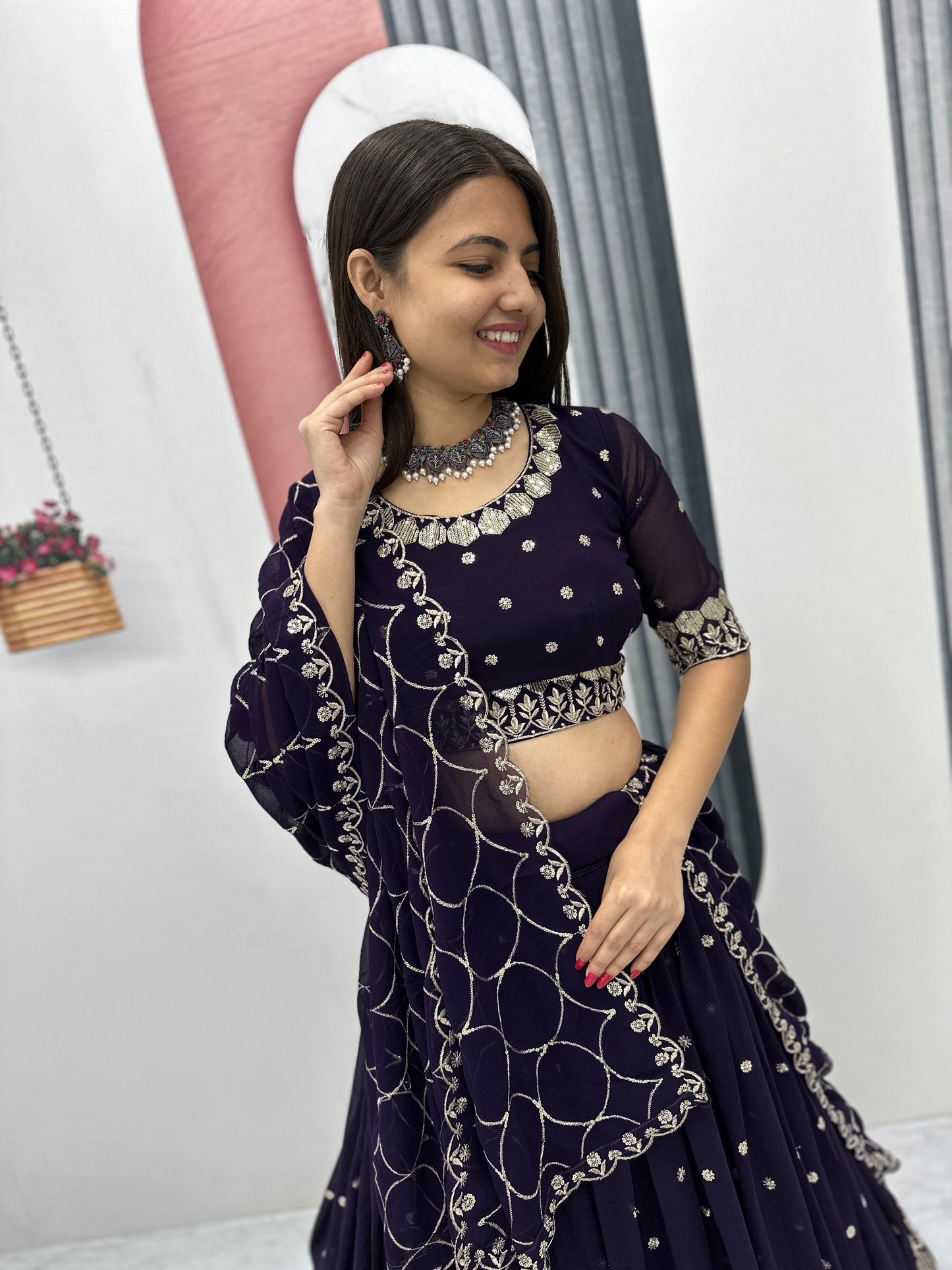 Lehenga Choli Readymade Stitched For Wedding Women Party Skirt Ready To Wear