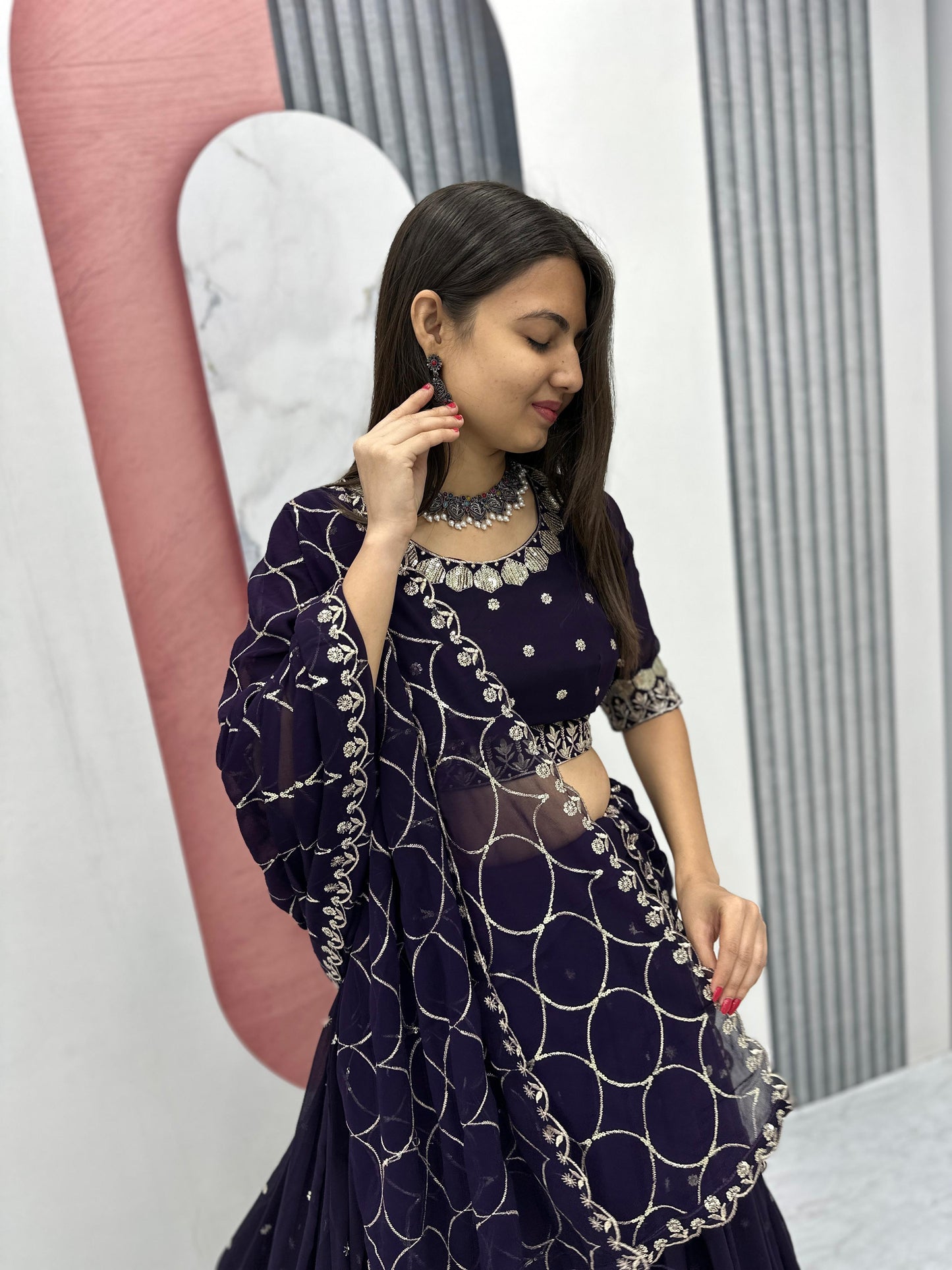 Lehenga Choli Readymade Stitched For Wedding Women Party Skirt Ready To Wear