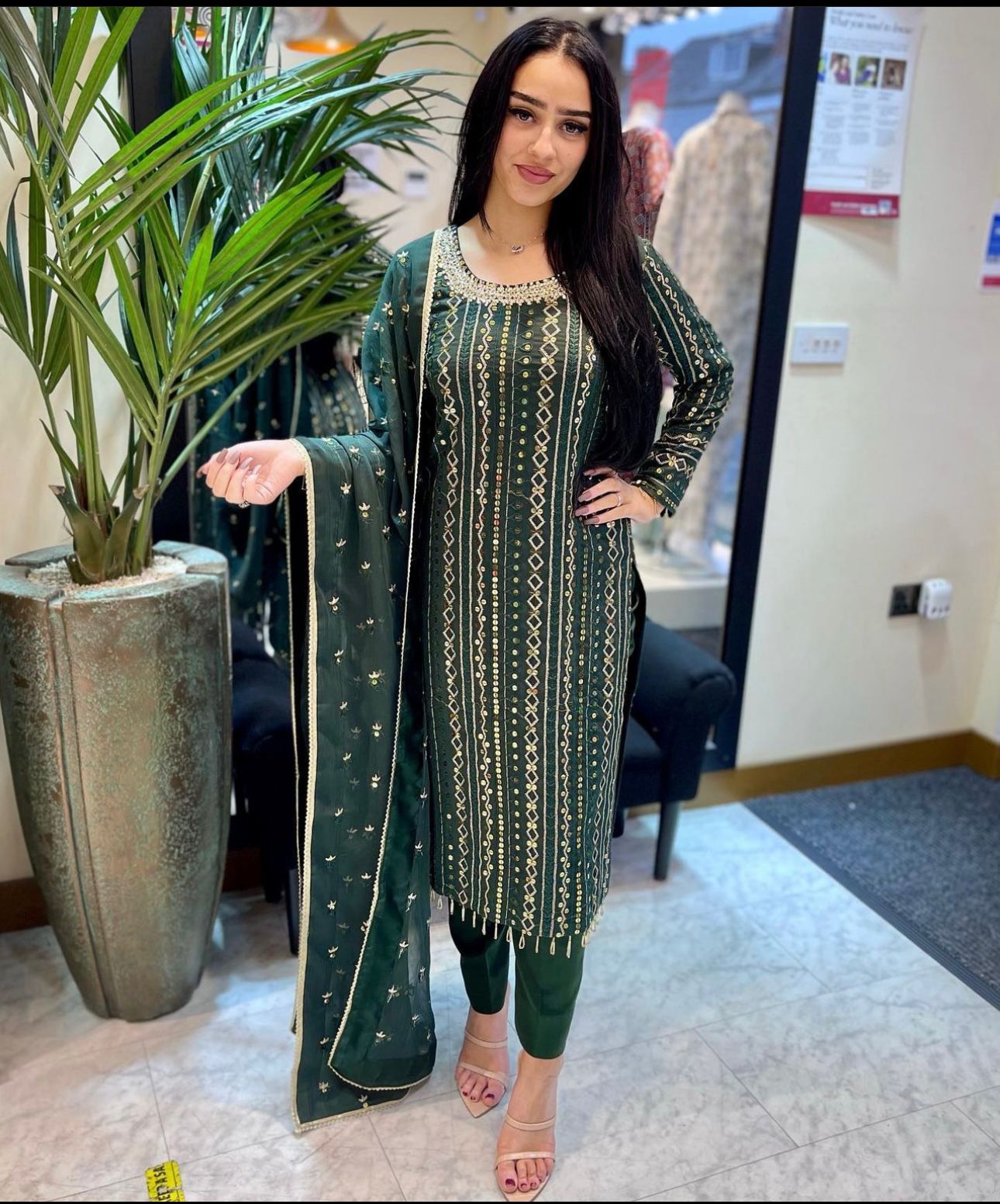 Pakistani salwar kameez Indian dress Readymade Designer Suit