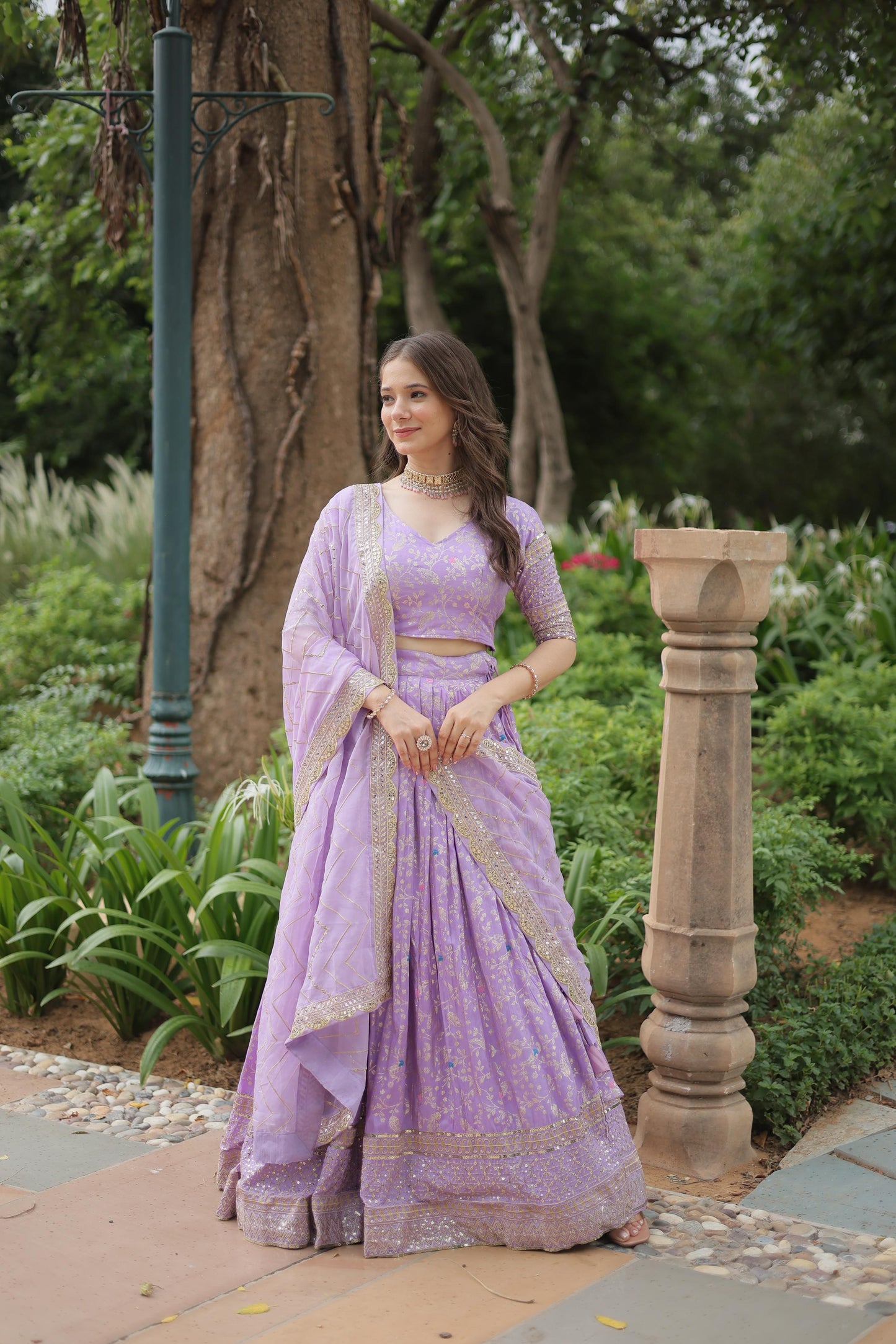 Jequard Lehenga choli Indian Readymade Wedding dress Lehenga