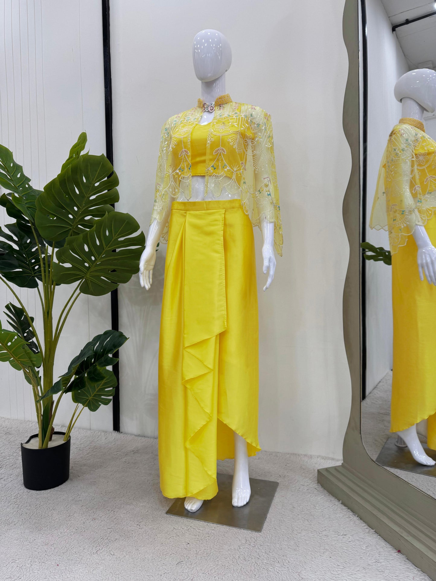 Indowestern Wedding skirt koti with stitched blouse Ready To Wear Lehenga skirt