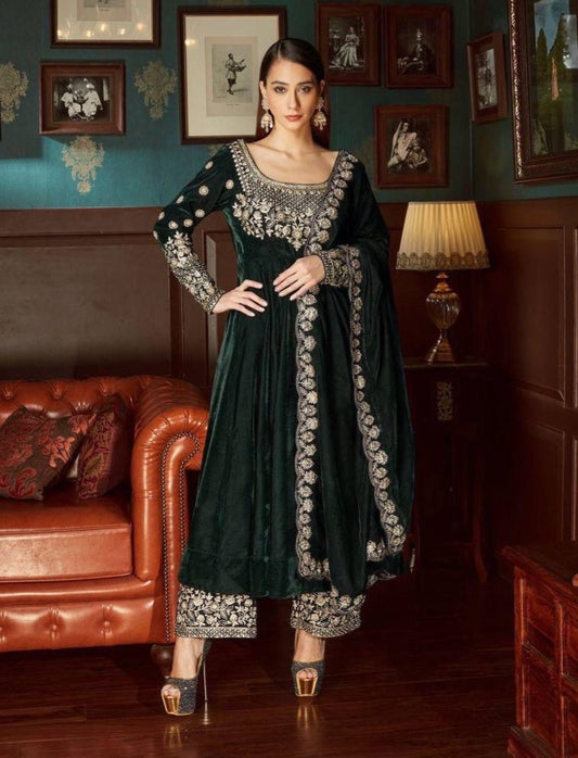 Readymade green pakistani stitched wedding salwar kameez Indian dress
