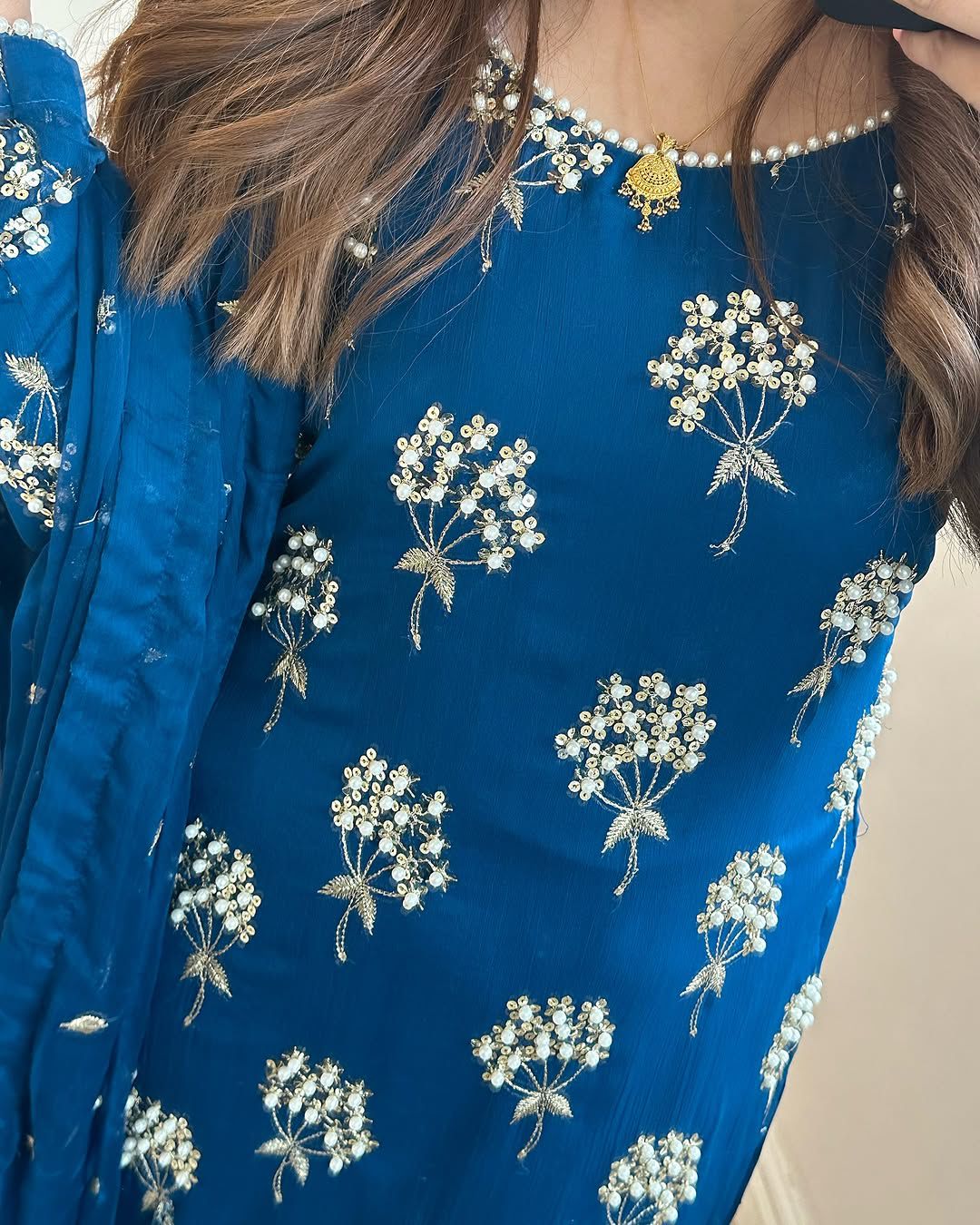 Blue indian Readymade dress salwar kameez suit set wedding suit