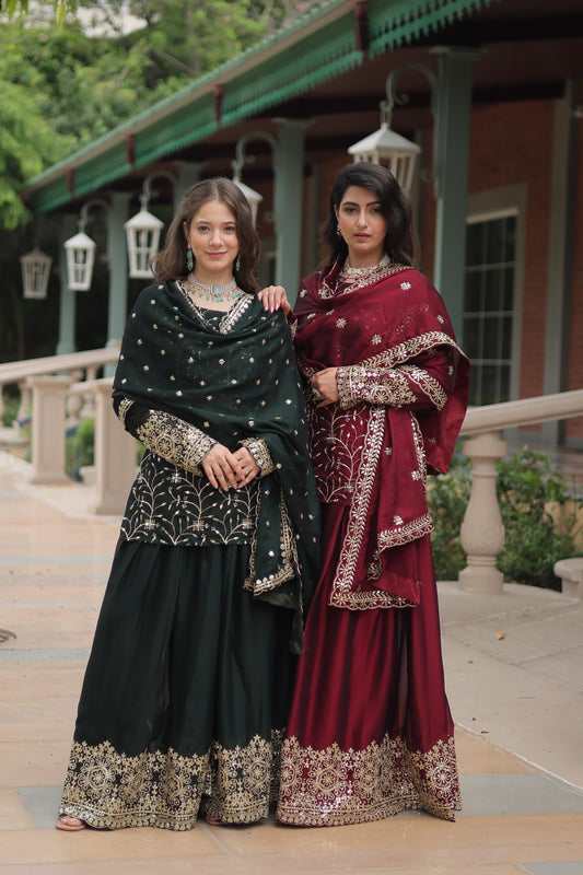 Palazzo Suit Set Indian Designer Readymade Wedding PartyWear Festival Dress