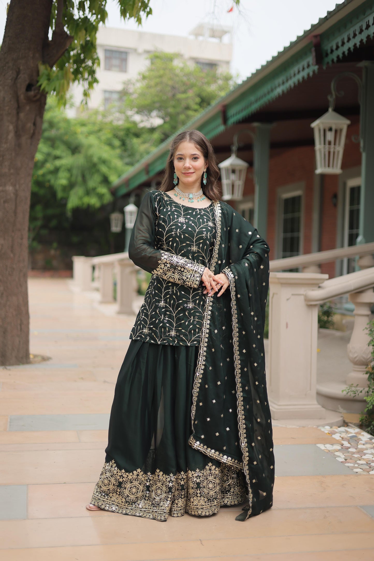 Palazzo Suit Set Indian Designer Readymade Wedding PartyWear Festival Dress