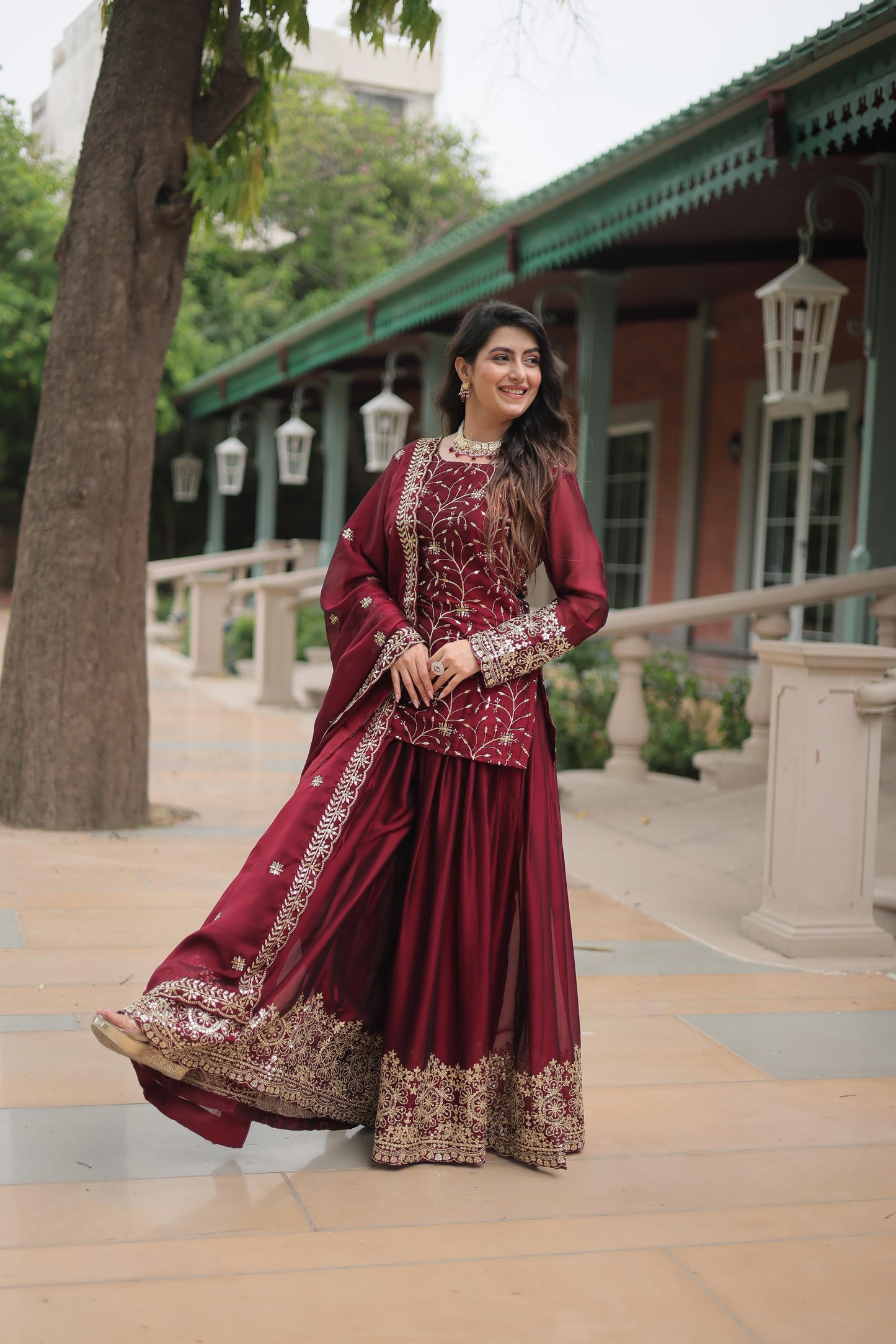 Palazzo Suit Set Indian Designer Readymade Wedding PartyWear Festival Dress