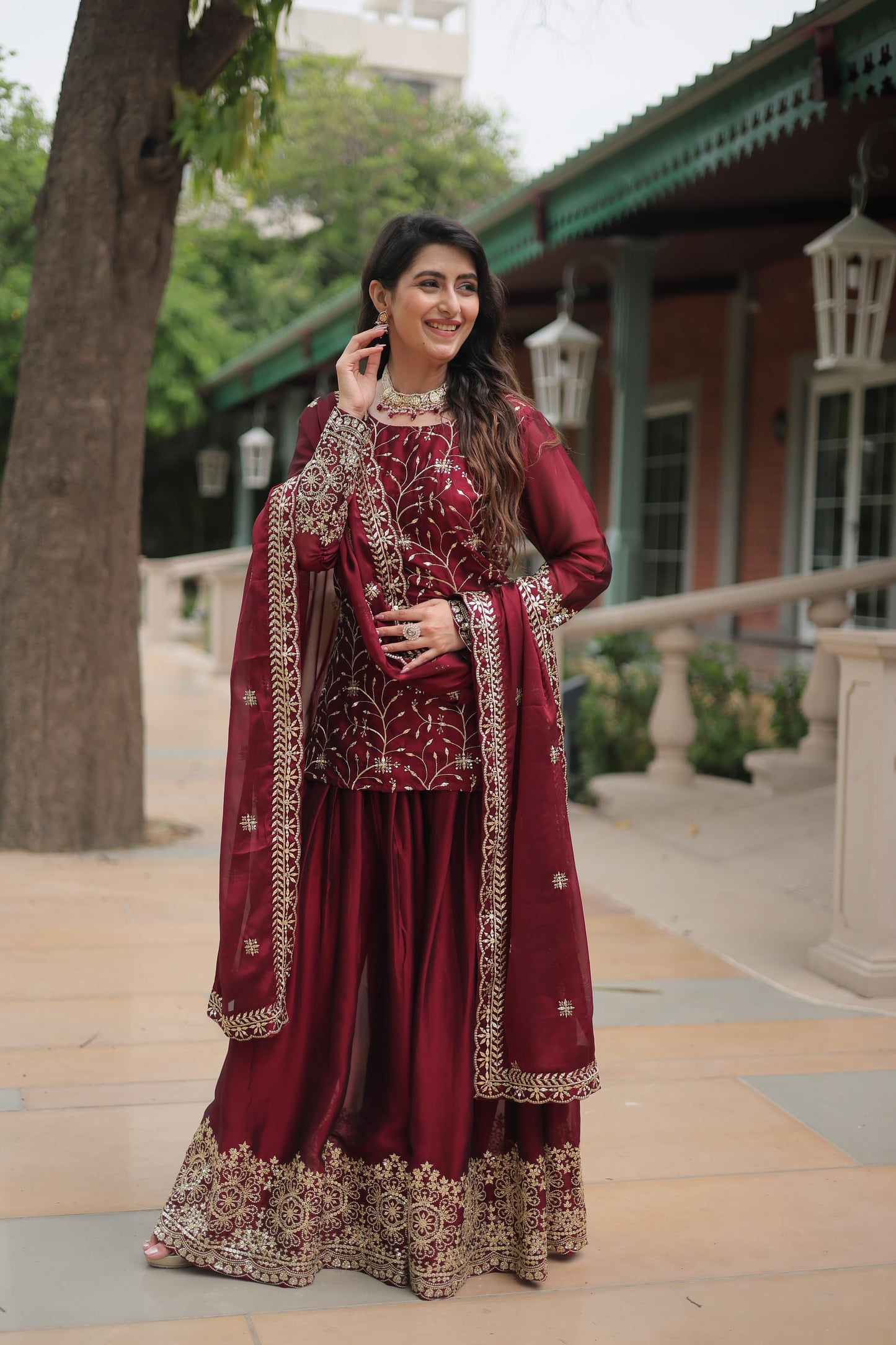 Palazzo Suit Set Indian Designer Readymade Wedding PartyWear Festival Dress