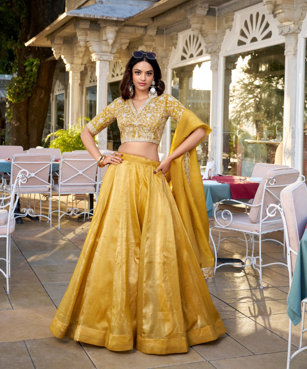 Wedding haldi wear lehenga choli premium Indian stitched lehenga