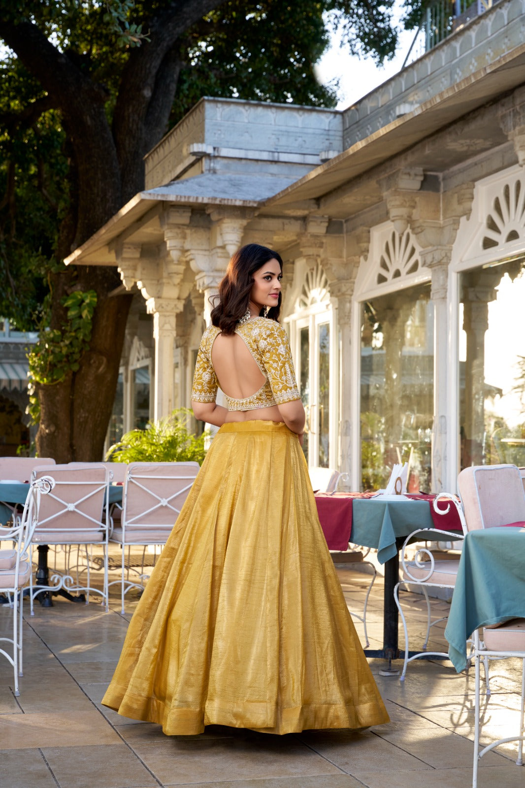 Wedding haldi wear lehenga choli premium Indian stitched lehenga