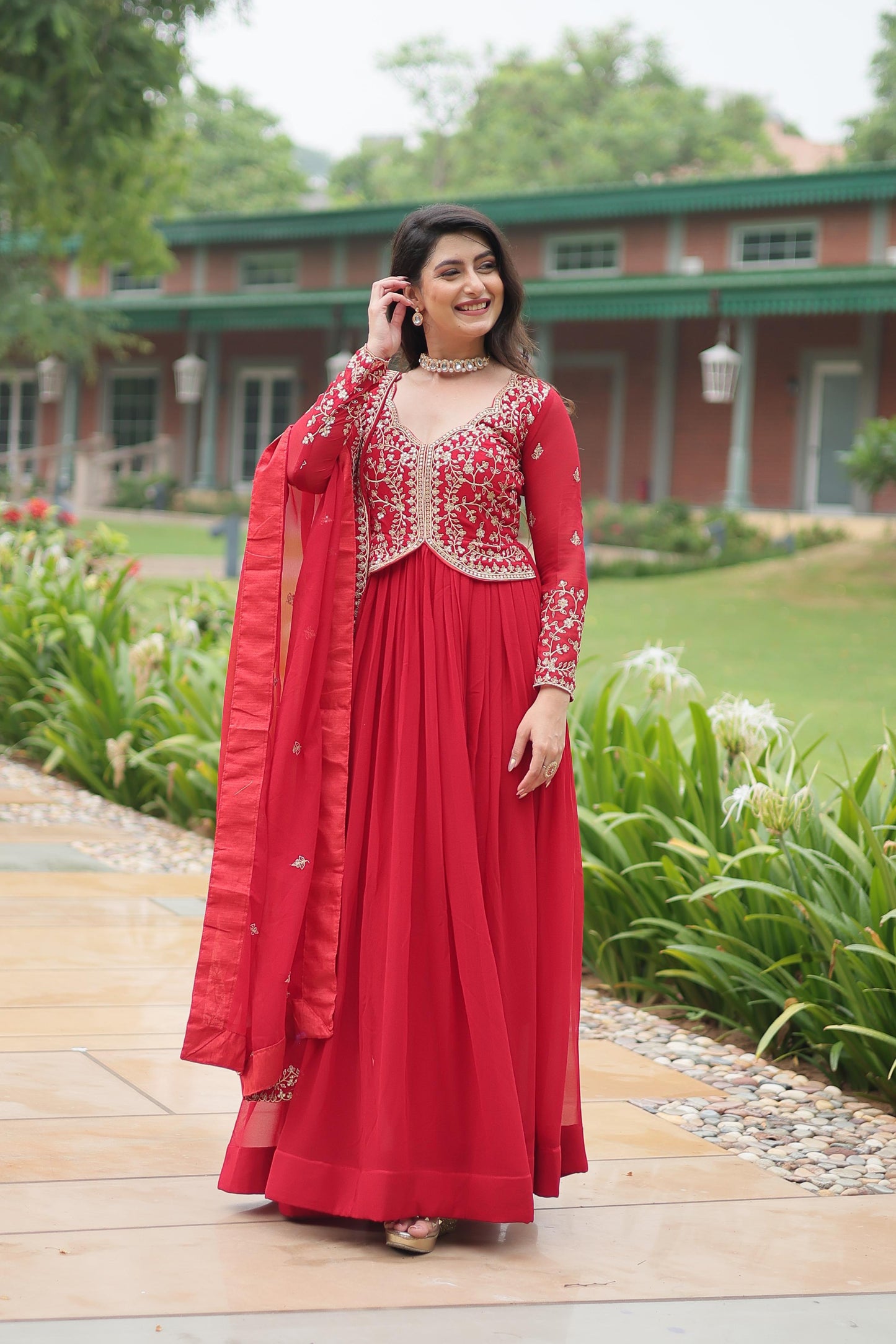 Wedding wear gown dress Ready to wear anarkali Full Flair Indian dress