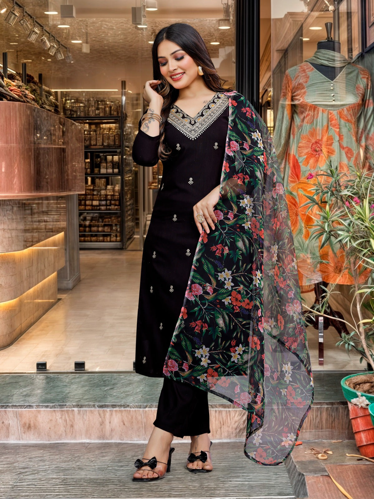 Black Ready To Wear Salwar Kameez suit Indian wedding dress