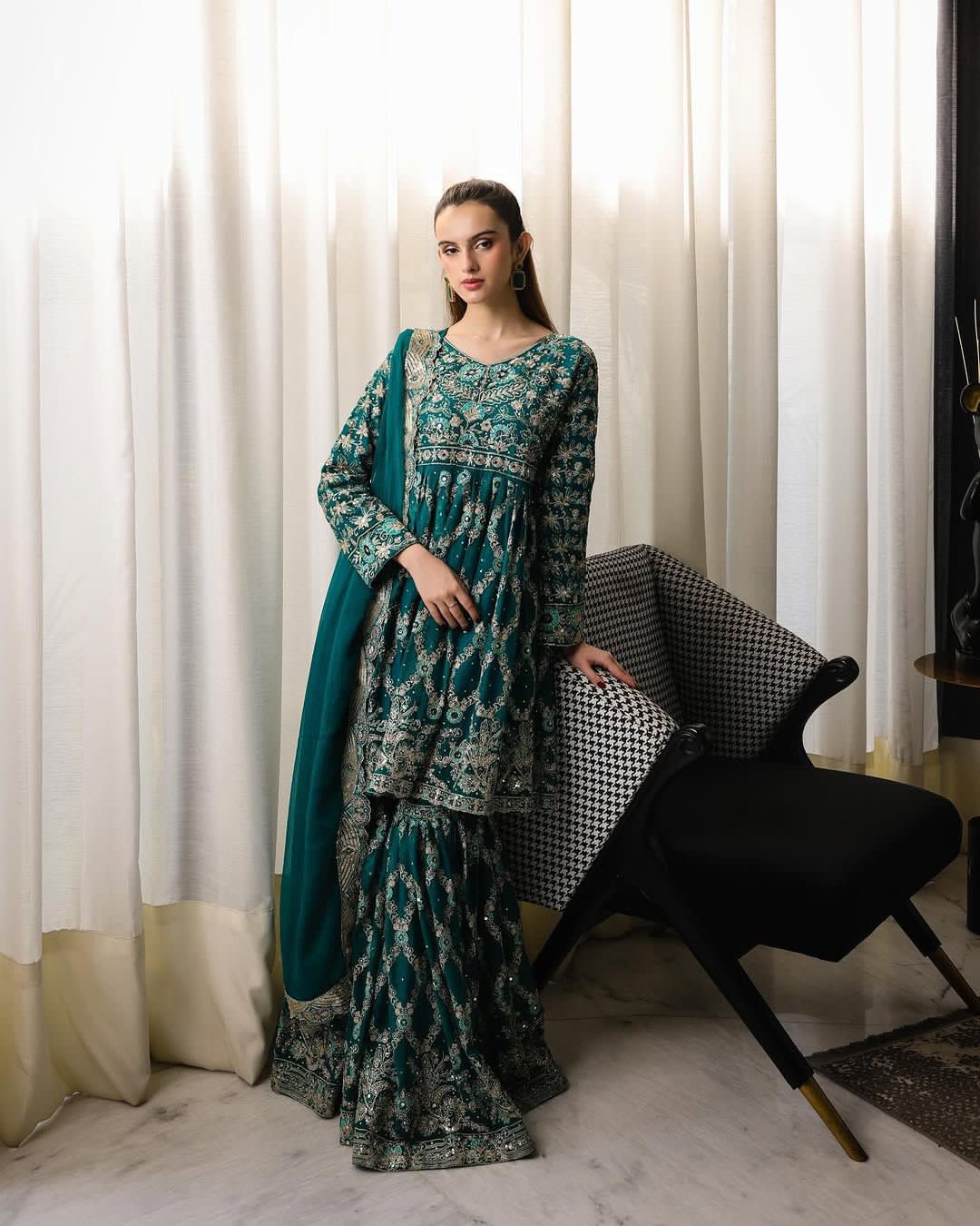 Premium EID Collection Sharara Suit set Readymade Wedding dress salwar kameez pakistani suit