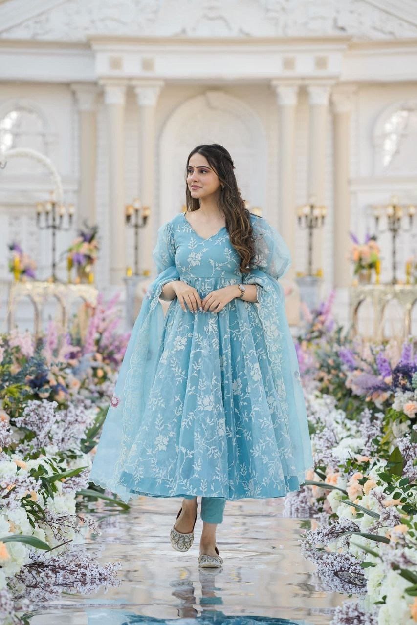 Indian Wedding wear Salwar Kameez anarkali partywear Full Flair dress