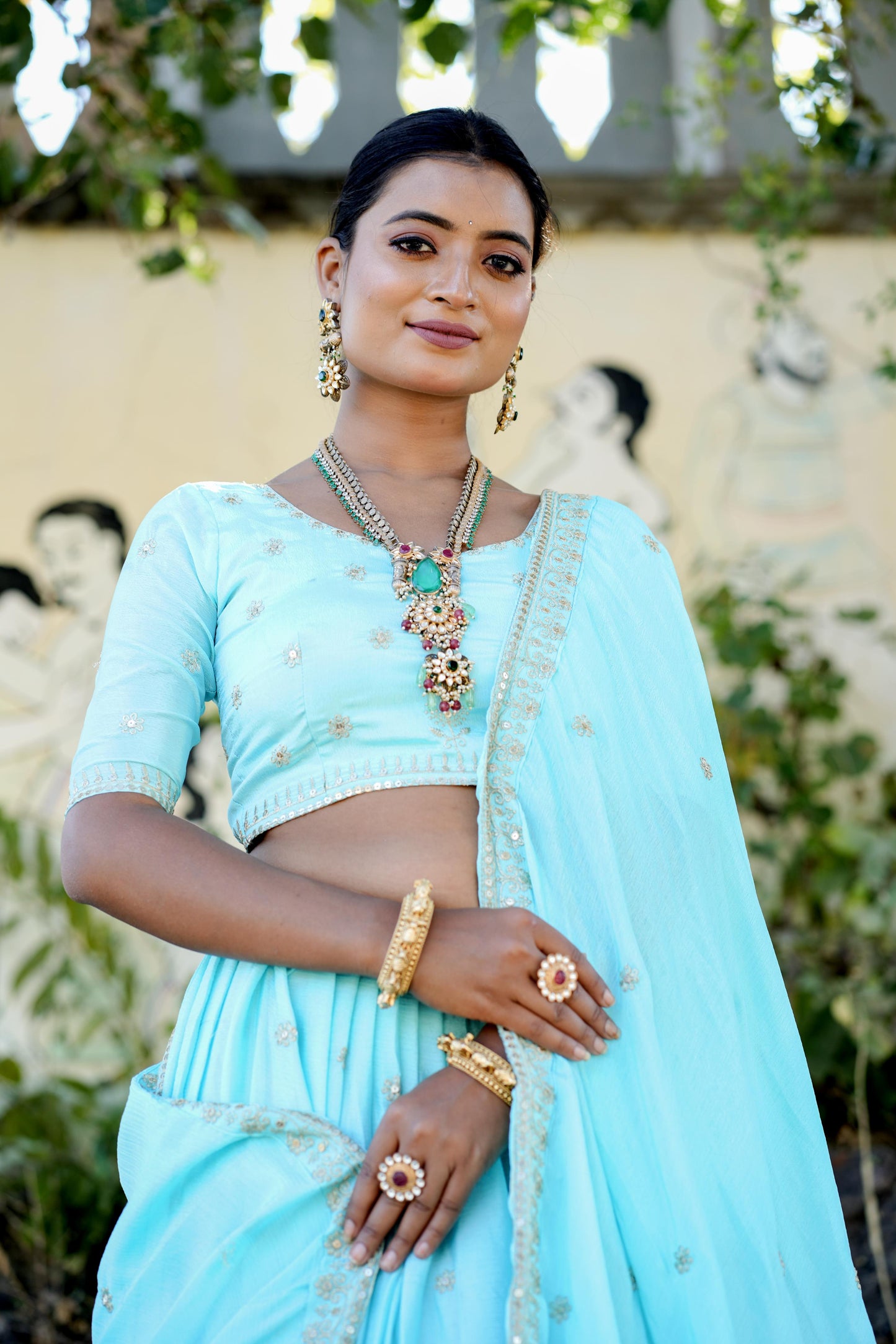 Blue Readymade Wedding lehenga choli Stitched Indian Festival Lehenga Dress