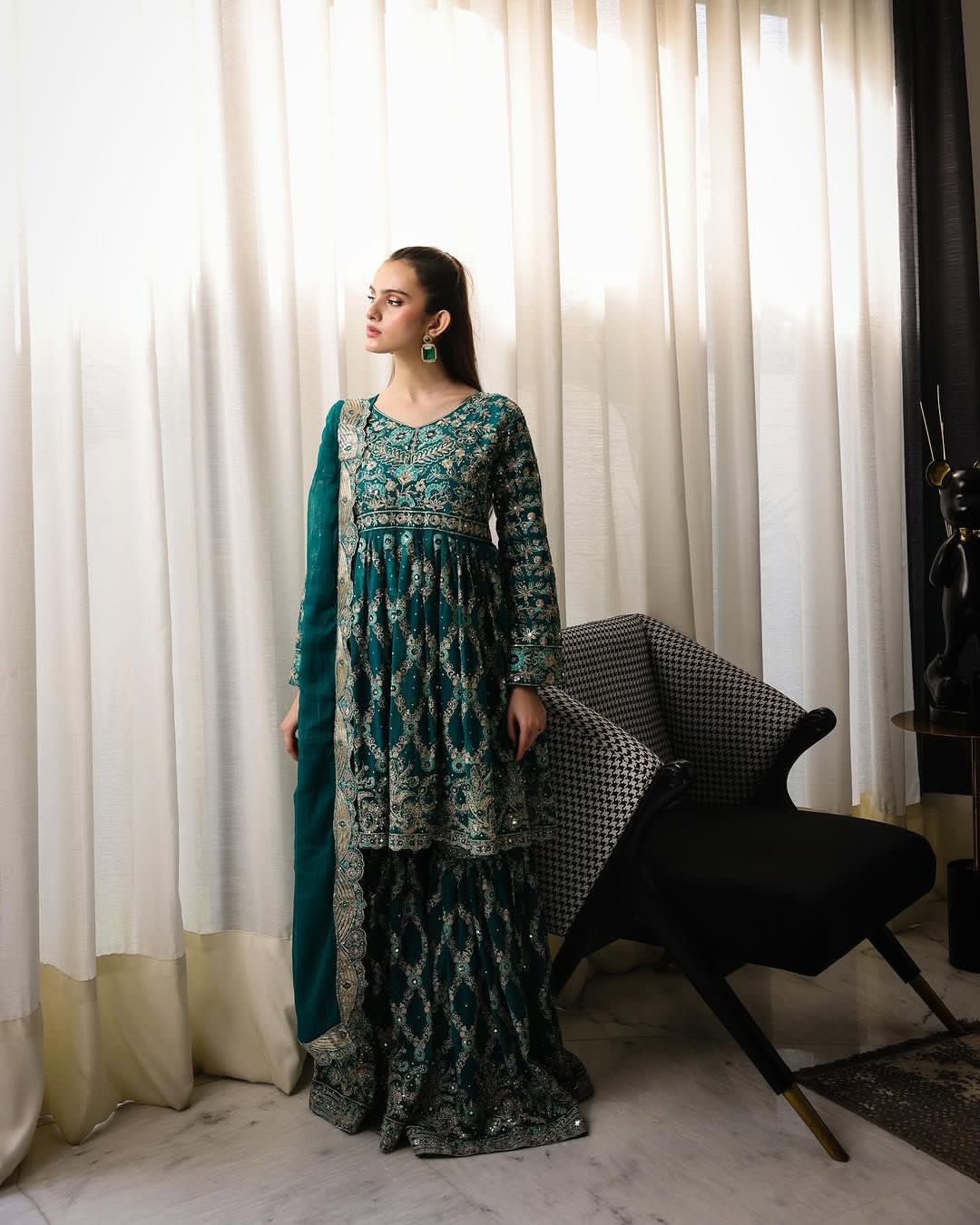 Premium EID Collection Sharara Suit set Readymade Wedding dress salwar kameez pakistani suit