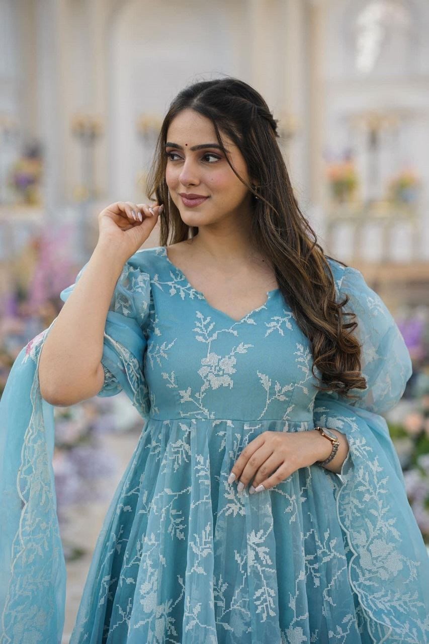 Indian Wedding wear Salwar Kameez anarkali partywear Full Flair dress