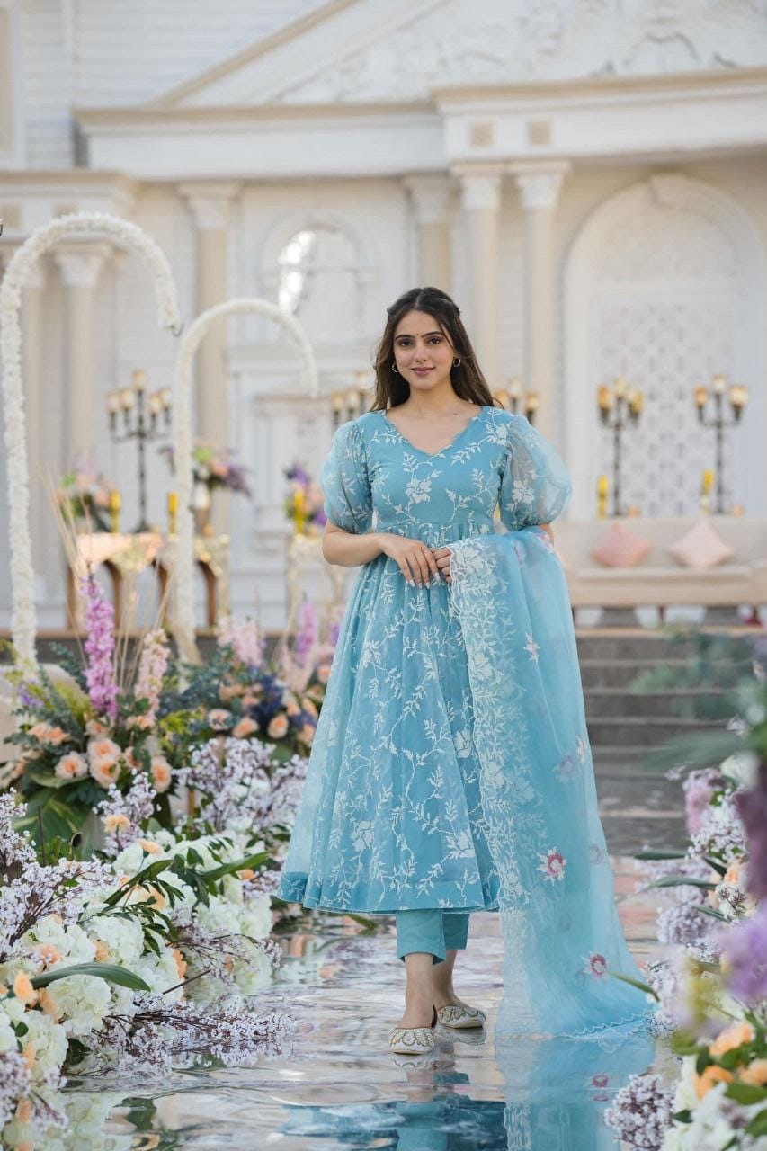Indian Wedding wear Salwar Kameez anarkali partywear Full Flair dress