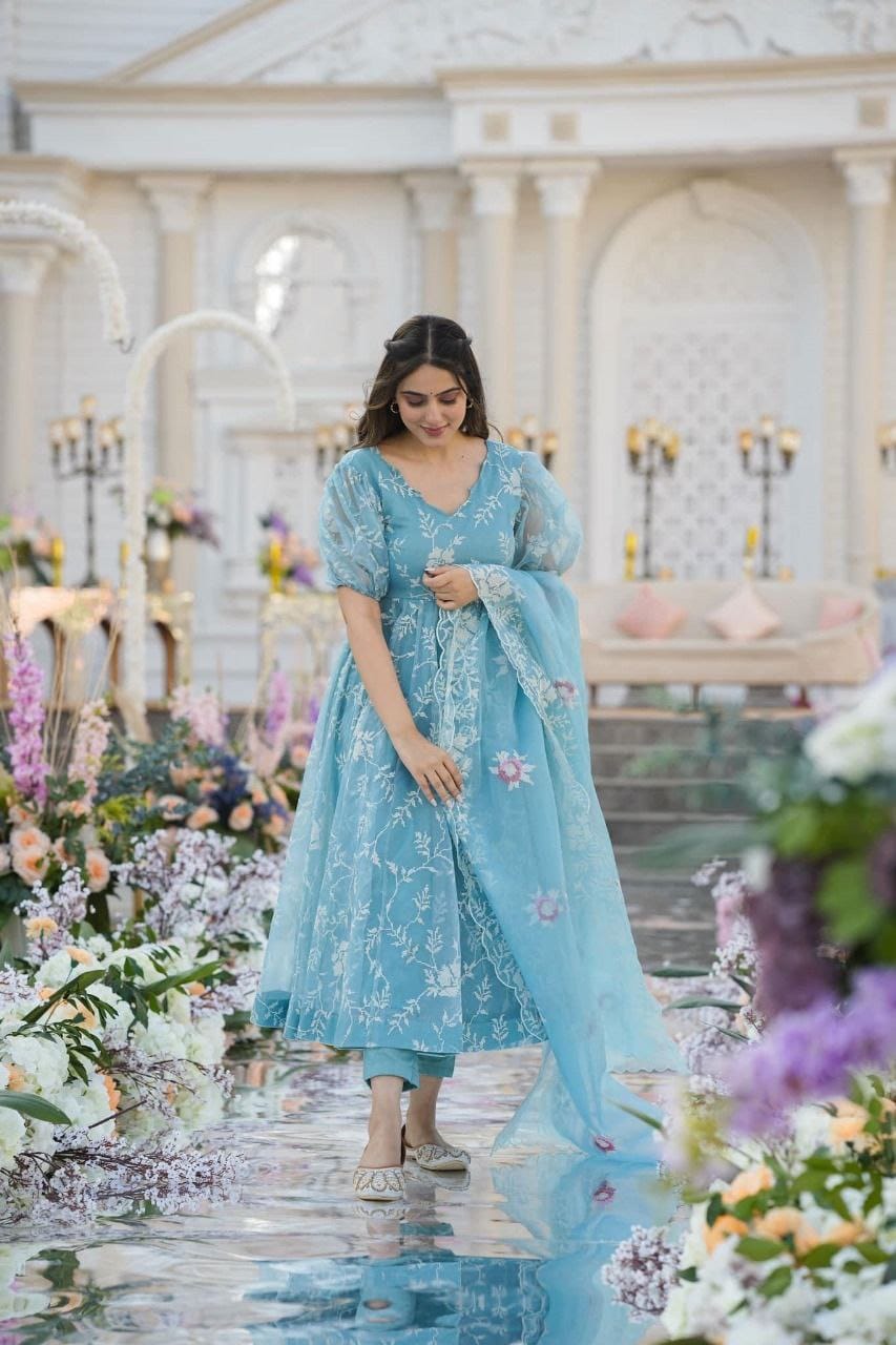 Indian Wedding wear Salwar Kameez anarkali partywear Full Flair dress