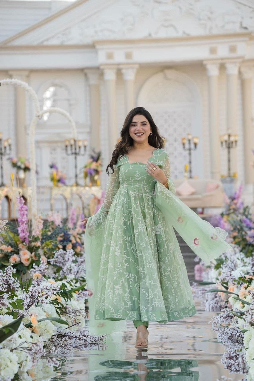 Indian Wedding wear Salwar Kameez anarkali partywear Full Flair dress