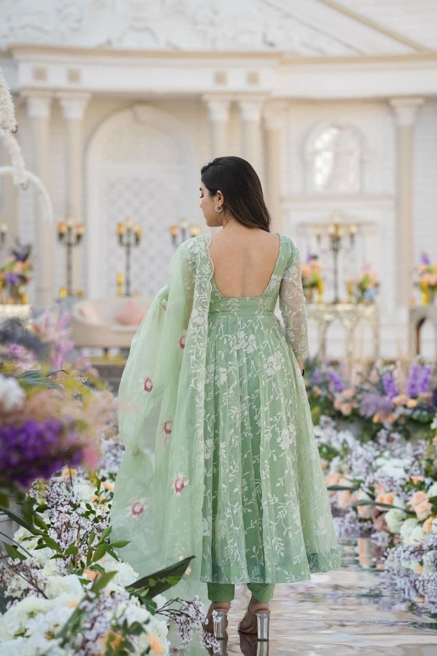Indian Wedding wear Salwar Kameez anarkali partywear Full Flair dress