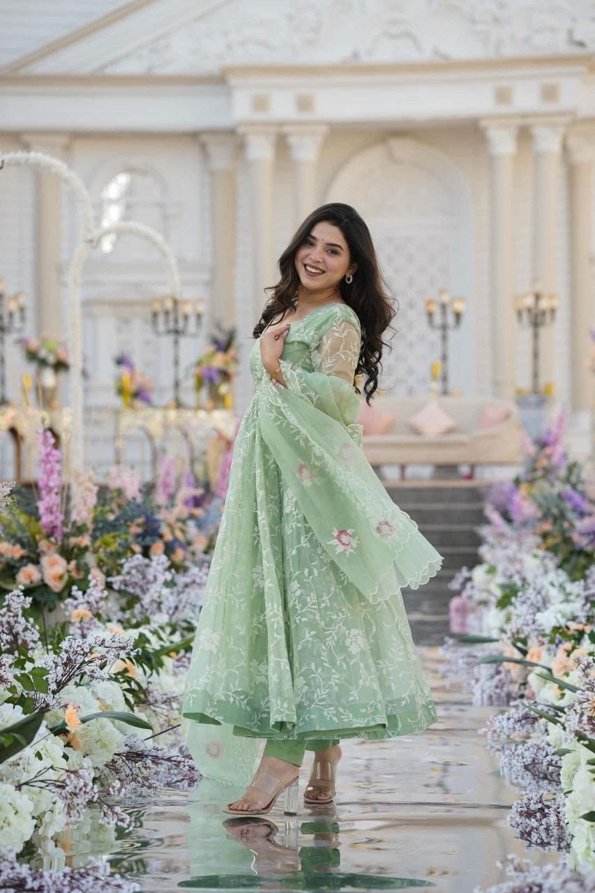 Indian Wedding wear Salwar Kameez anarkali partywear Full Flair dress