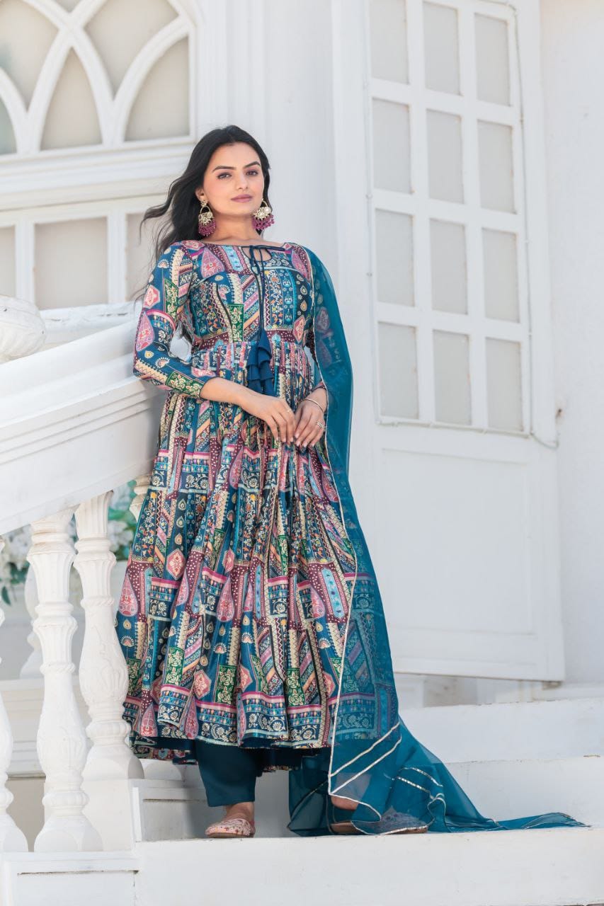 Trending premium Anarkali salwar kameez suit set Indian wedding dress