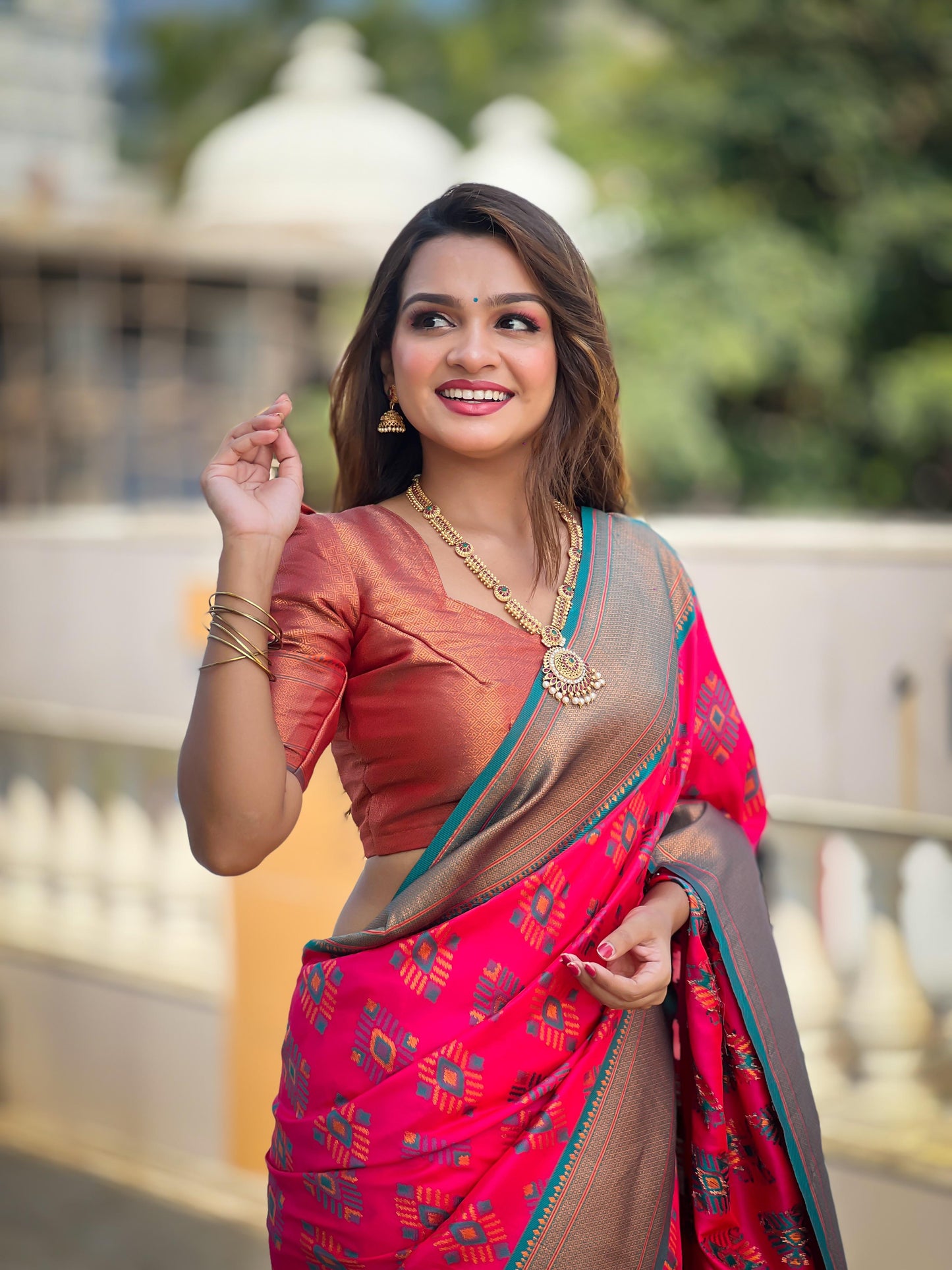 Bandhani Paithani saree for wedding Readymade Designer Indian saree