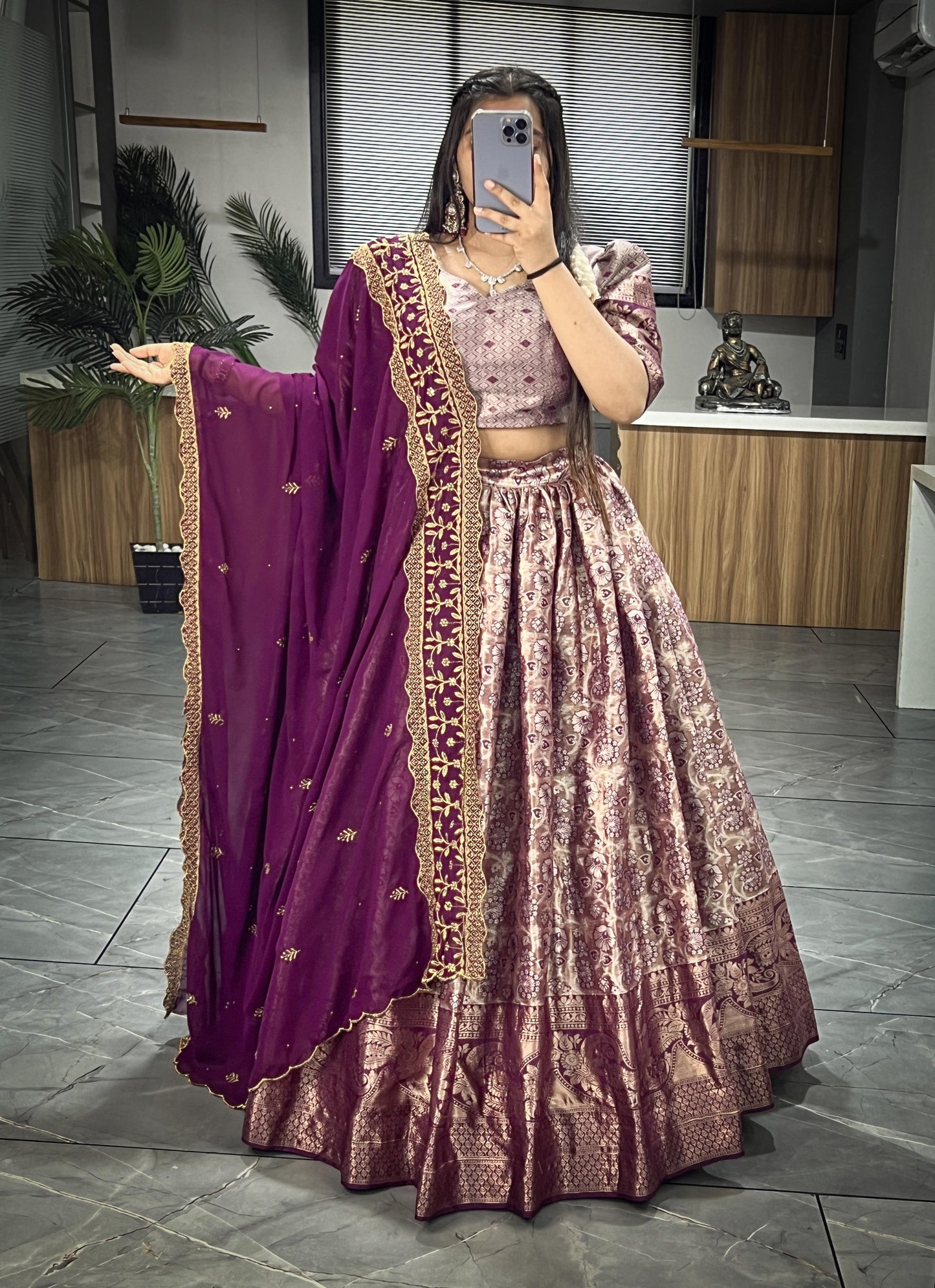 Kanchipuram Lehenga choli Readymade Stitched Indian lehenga