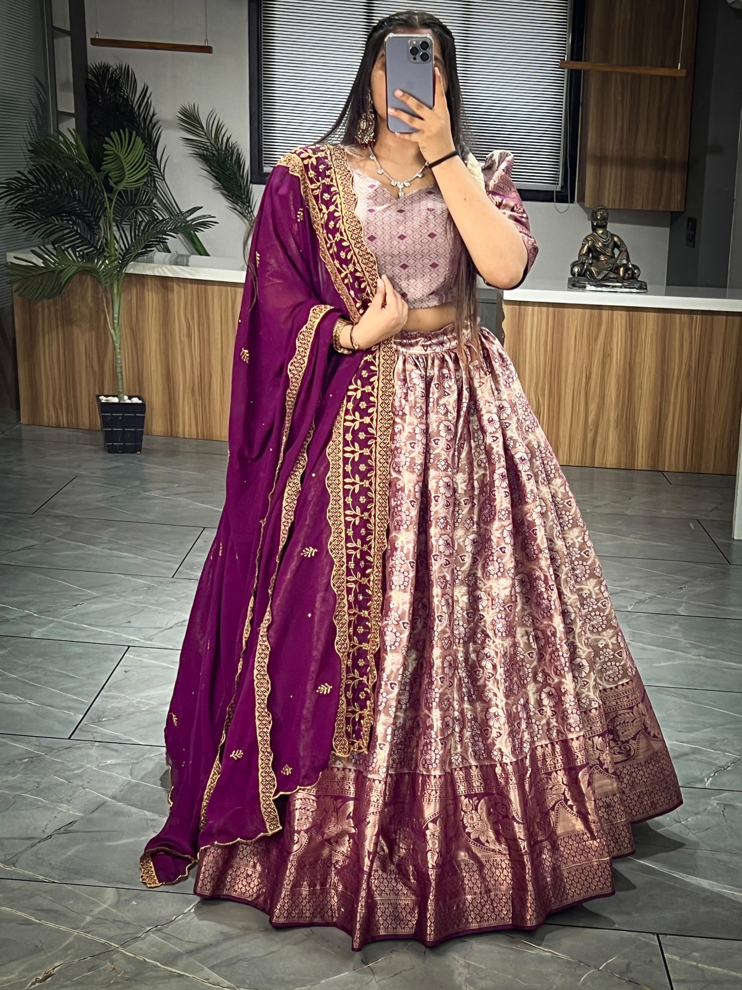 Kanchipuram Lehenga choli Readymade Stitched Indian lehenga
