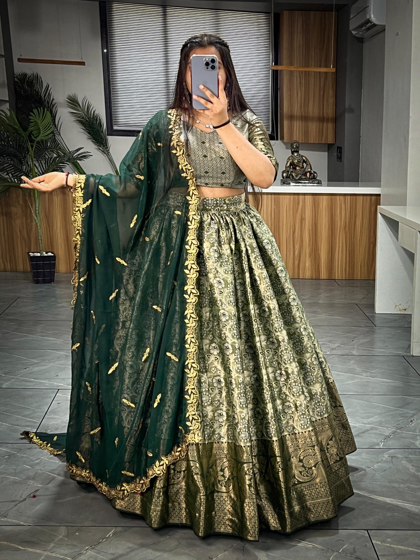 Kanchipuram Lehenga choli Readymade Stitched Indian lehenga