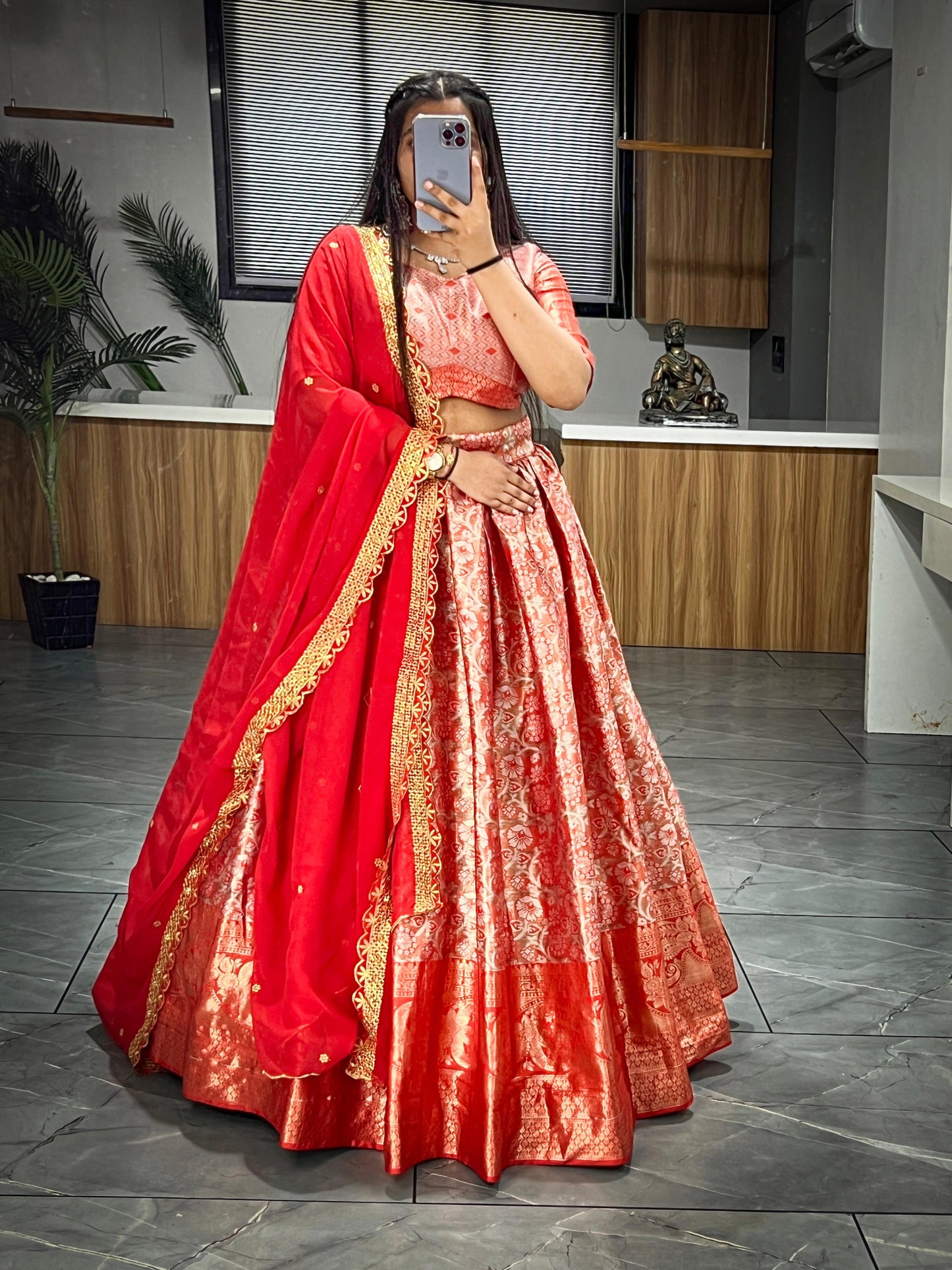Kanchipuram Lehenga choli Readymade Stitched Indian lehenga