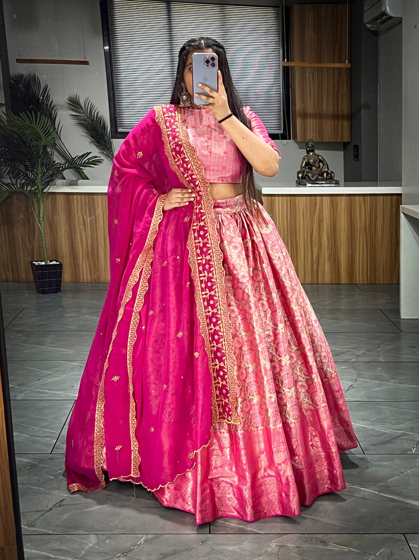 Kanchipuram Lehenga choli Readymade Stitched Indian lehenga