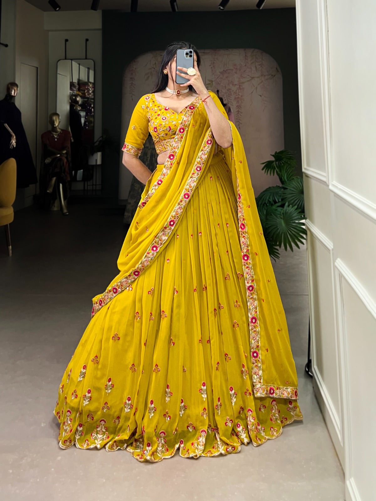Haldi wear lehenga choli wedding Designer Stitched readymade Festival Lehenga Choli