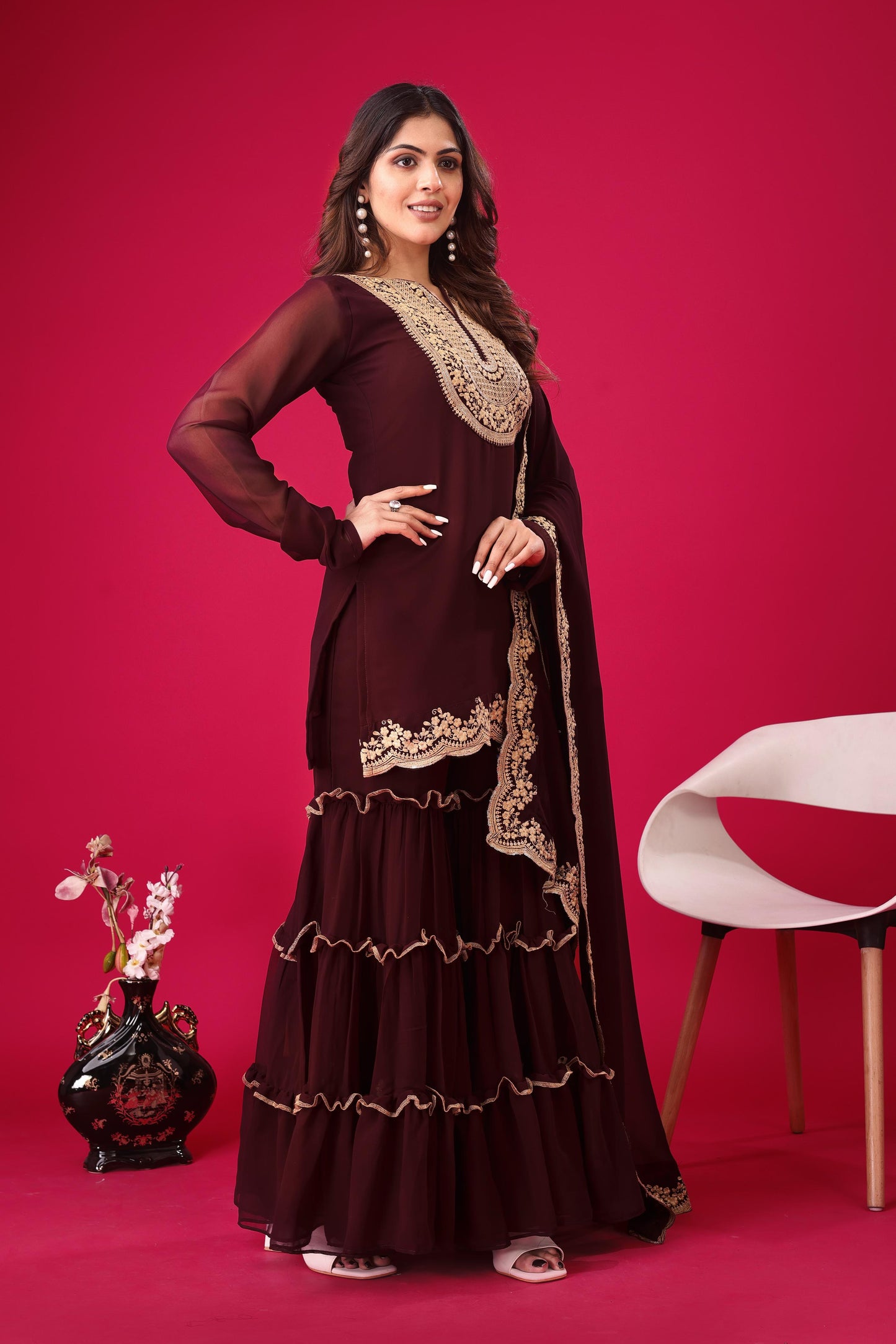 Sharara Suit Set for wedding Festival Readymade Salwar Kameez dress