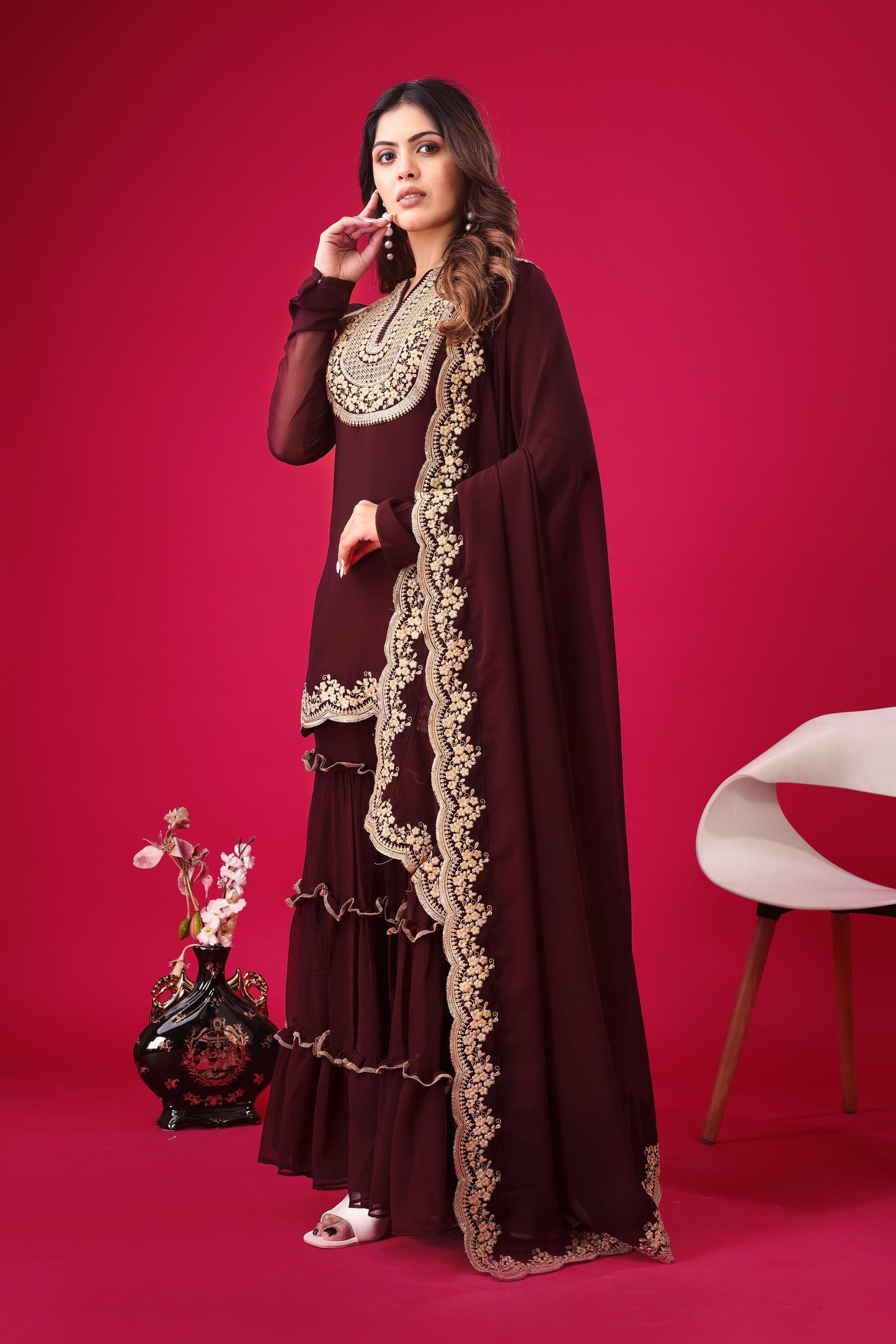 Sharara Suit Set for wedding Festival Readymade Salwar Kameez dress