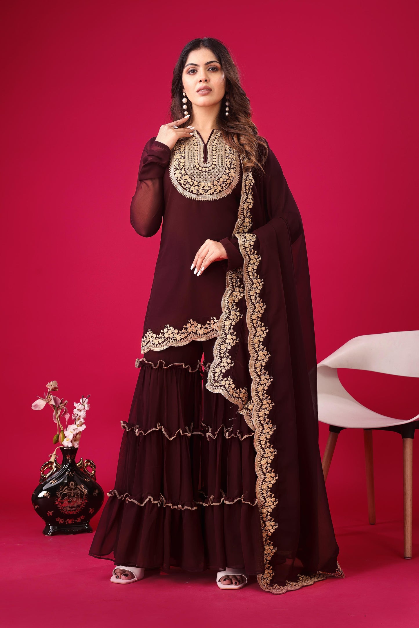 Sharara Suit Set for wedding Festival Readymade Salwar Kameez dress