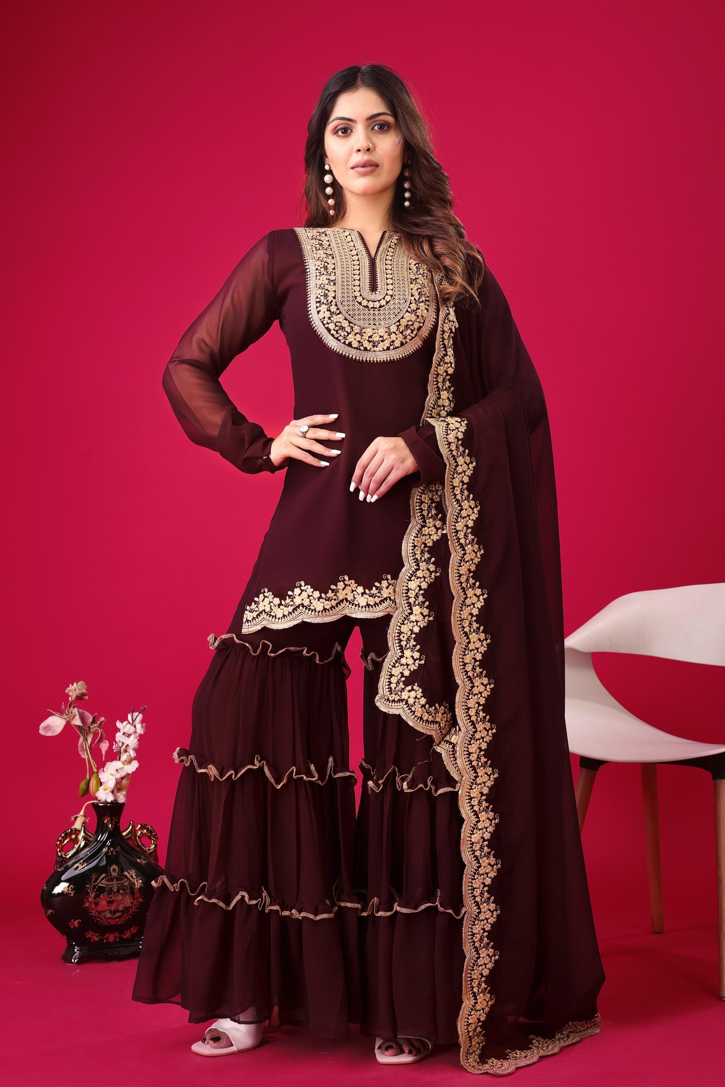 Sharara Suit Set for wedding Festival Readymade Salwar Kameez dress