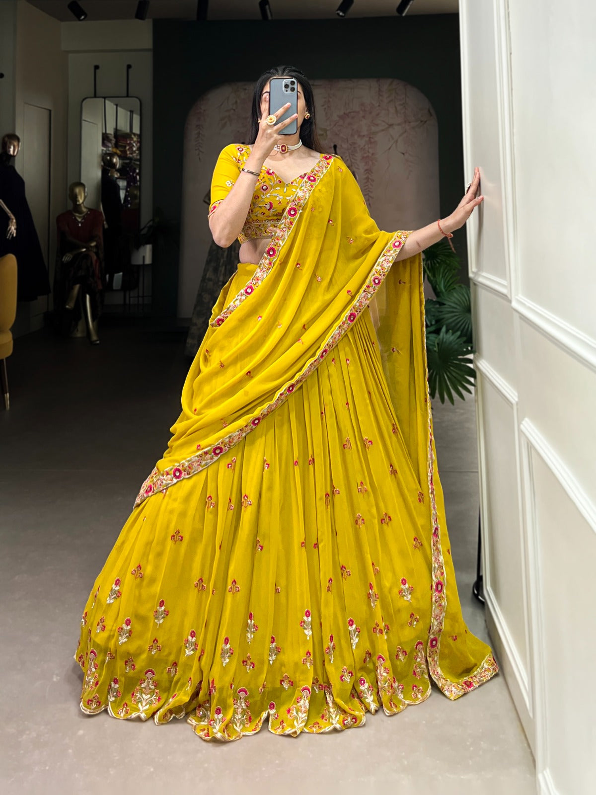 Haldi wear lehenga choli wedding Designer Stitched readymade Festival Lehenga Choli