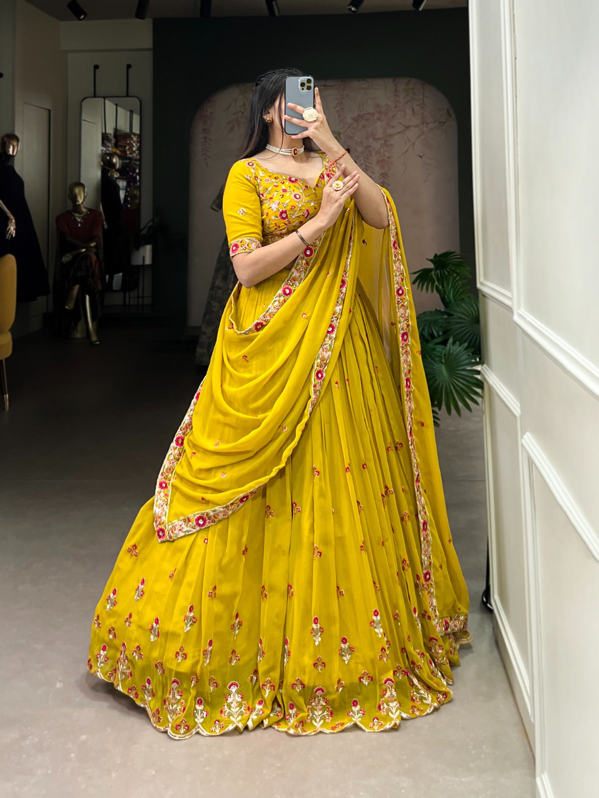 Haldi wear lehenga choli wedding Designer Stitched readymade Festival Lehenga Choli