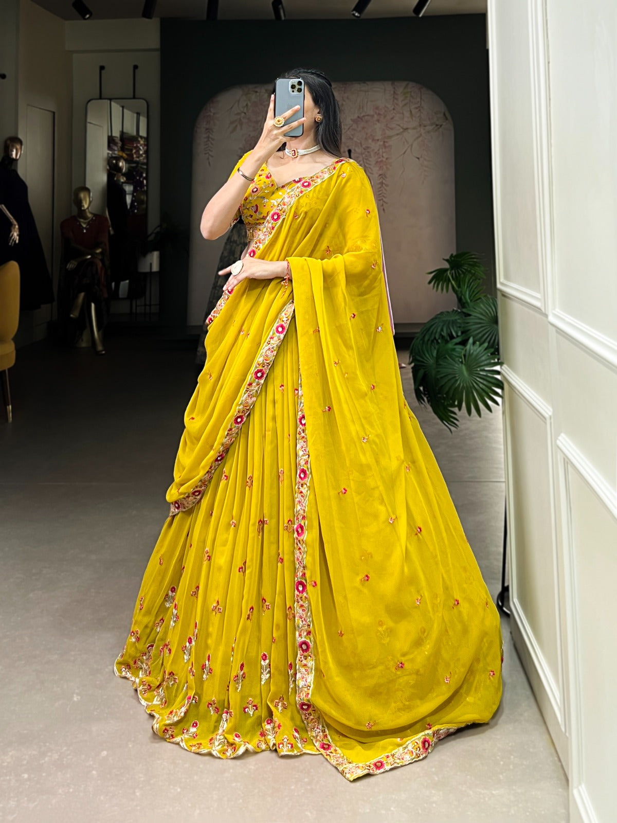 Haldi wear lehenga choli wedding Designer Stitched readymade Festival Lehenga Choli