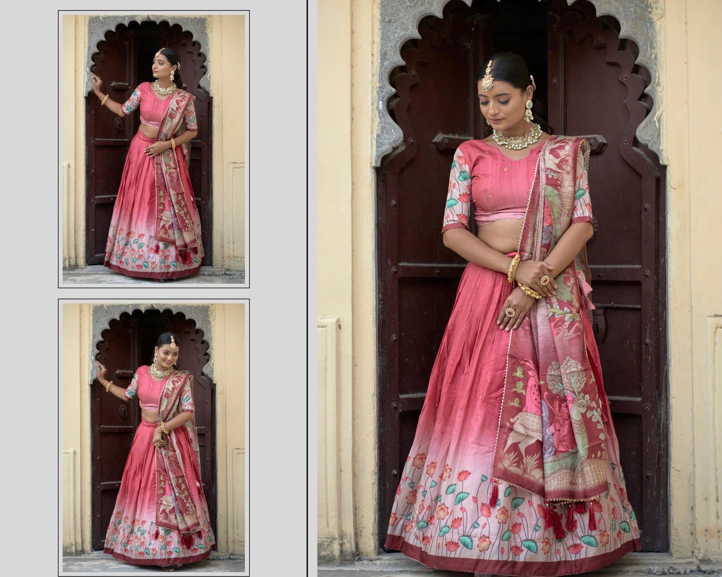 Premium Kalamkari Lehenga Choli with Dupatta Readymade Designer wedding Festival Lehenga