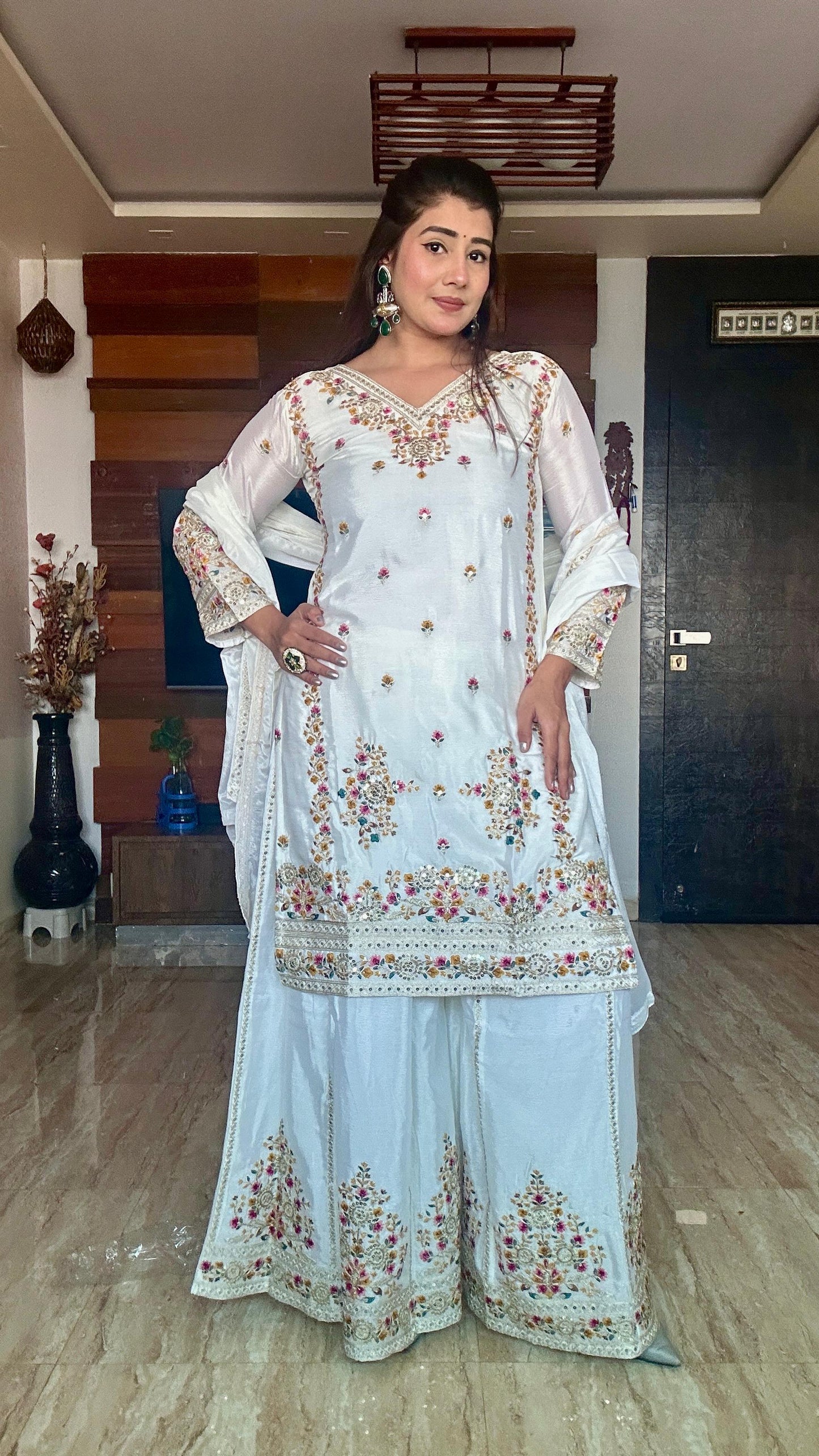 Wedding wear Palazzo Suit Set Readymade Indian Designer salwar Kameez