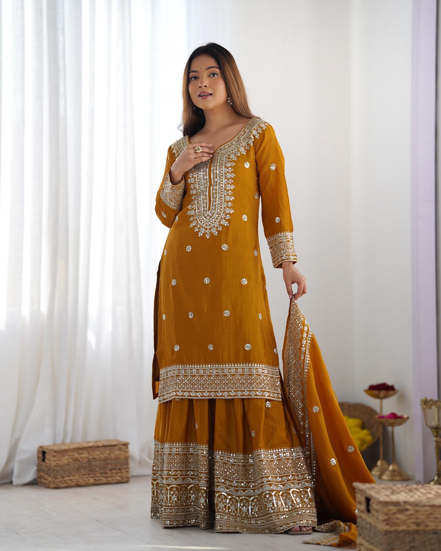 Wedding Palazzo Suit set Readymade Indian salwar kameez dress