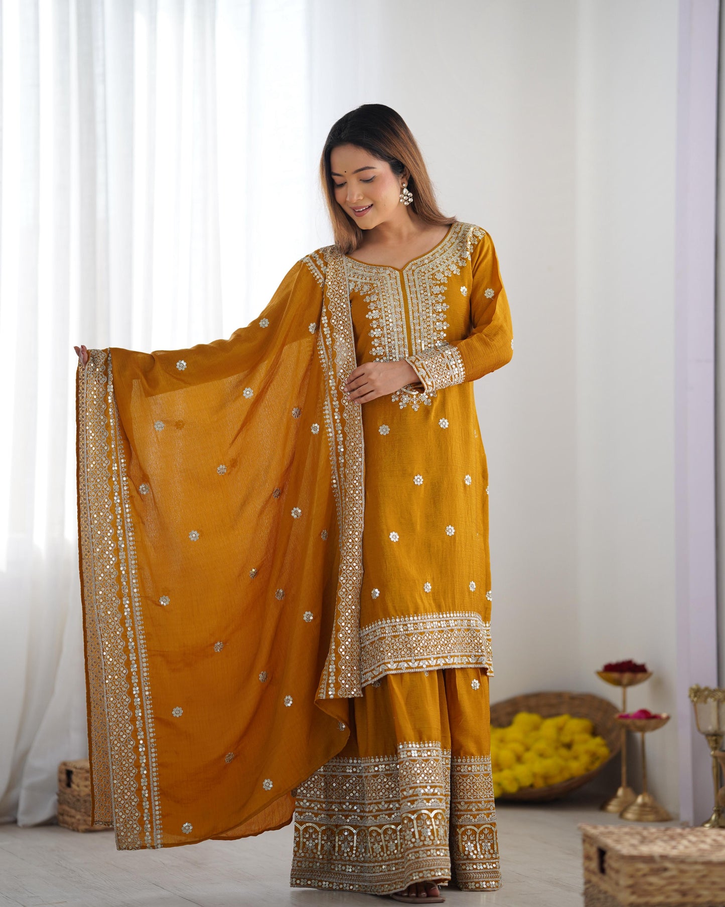 Wedding Palazzo Suit set Readymade Indian salwar kameez dress