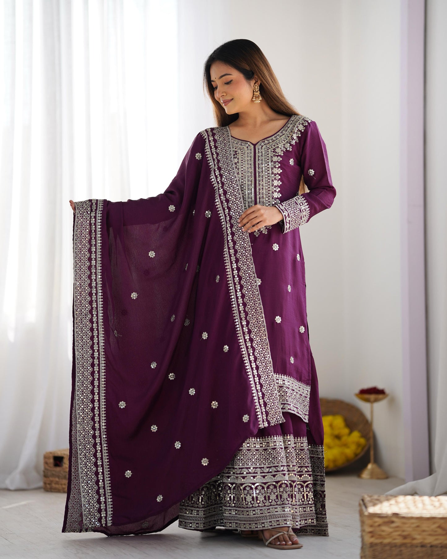Wedding Palazzo Suit set Readymade Indian salwar kameez dress