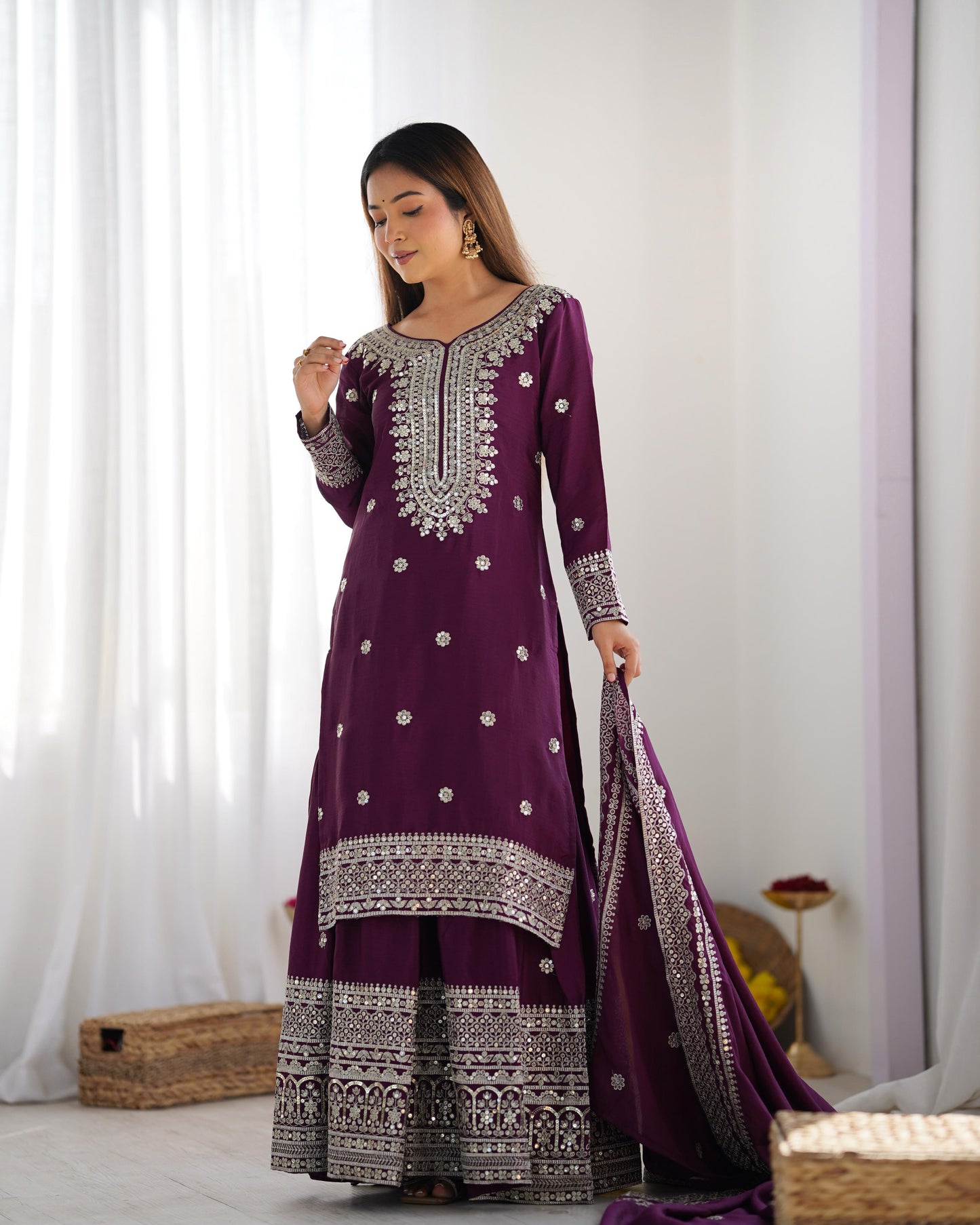 Wedding Palazzo Suit set Readymade Indian salwar kameez dress