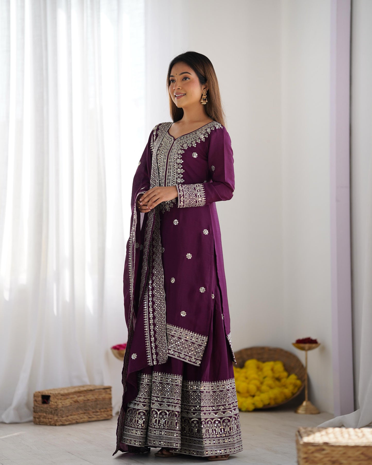 Wedding Palazzo Suit set Readymade Indian salwar kameez dress