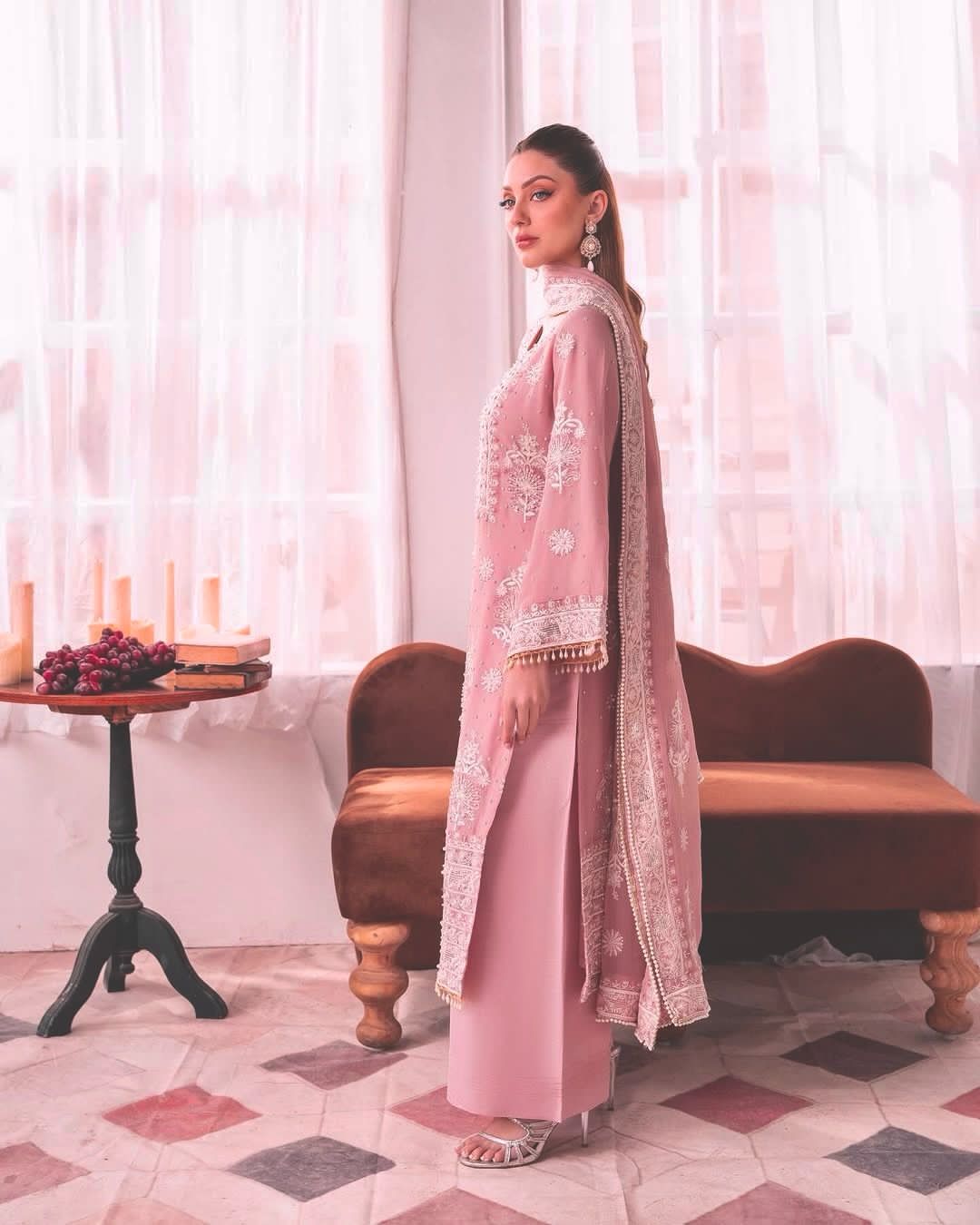 Pakistani Eid salwar kameez Palazzo Suit Set Readymade dress